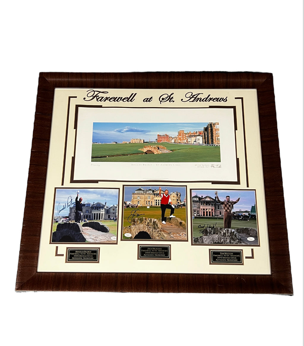 Farewell at St Andrews Collage - Golf greats Palmer, Nicklaus and Watson