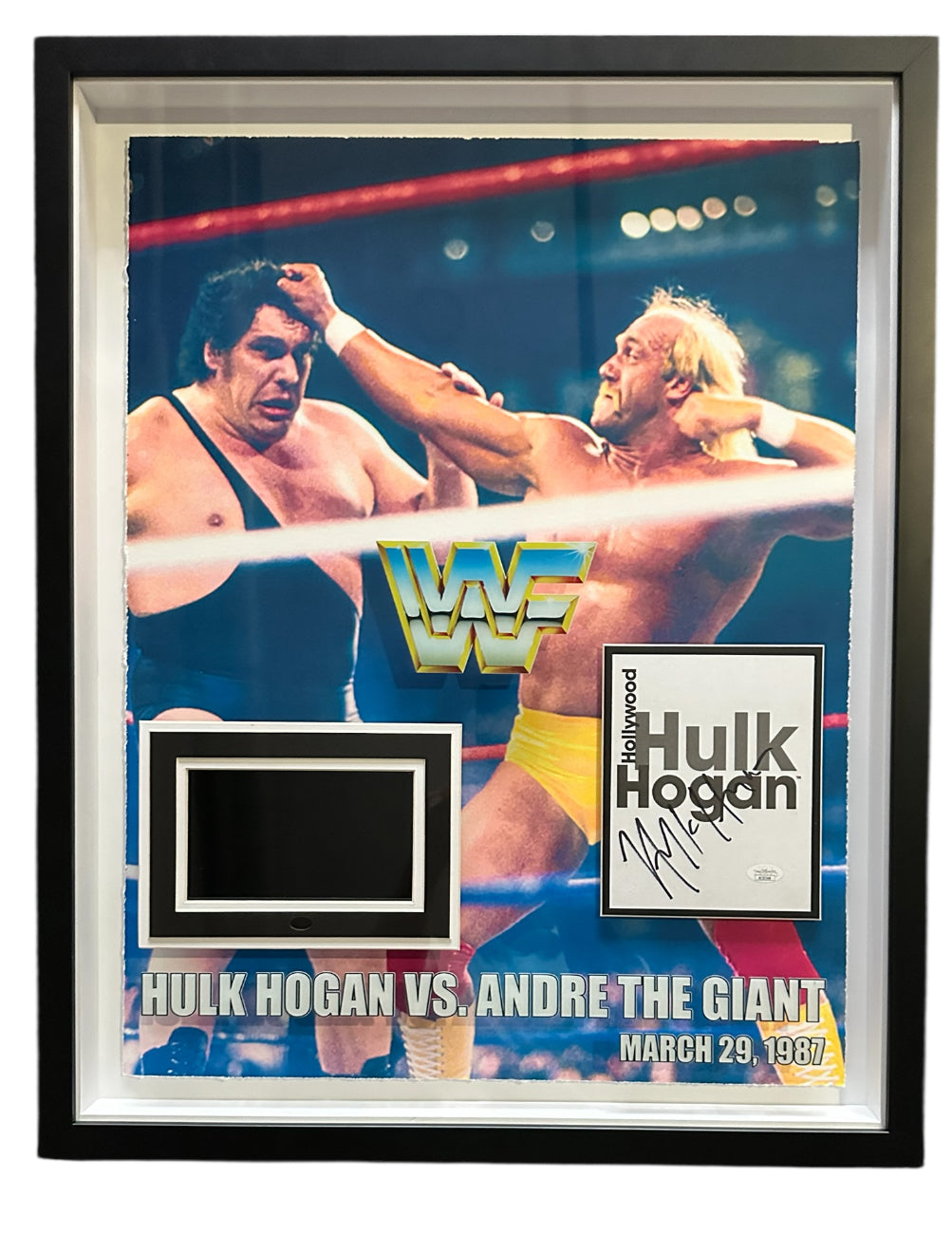 Hulk Hogan vs Andrea the Giant Video Memorabilia with autograph no