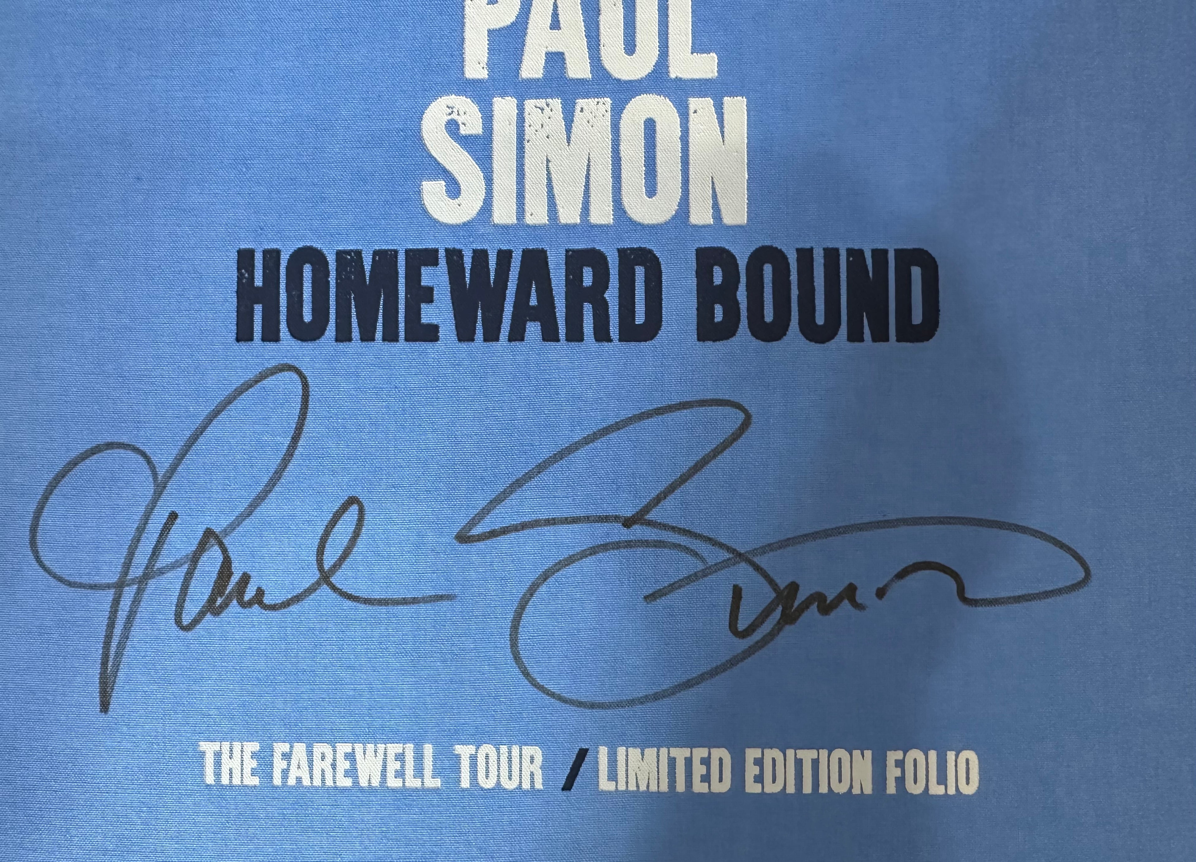 Paul Simon Homeward Bound - The Farewell Tour Book Autographed