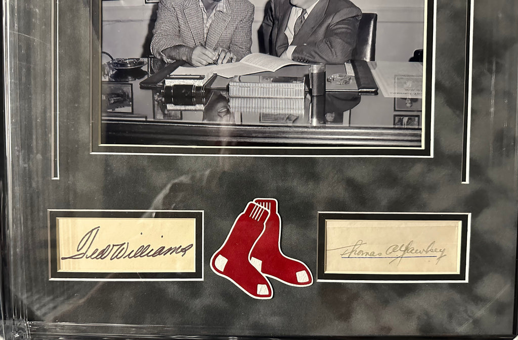 Boston Red Sox - Ted Williams and Tom Yawkee Autographed Cuts
