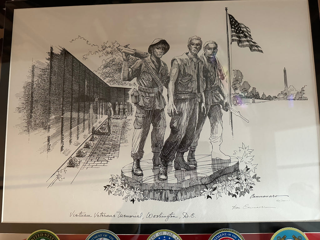 Vietnam Veterans Memorial Lithograph by Artist Don Cannavaro