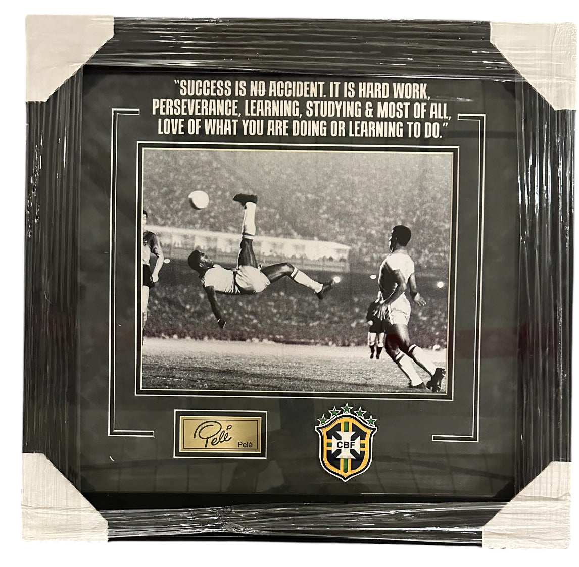 Soccer Great - Pele with "Success" Quote