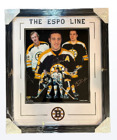 Boston Bruins - "The Espo Line' signed line players