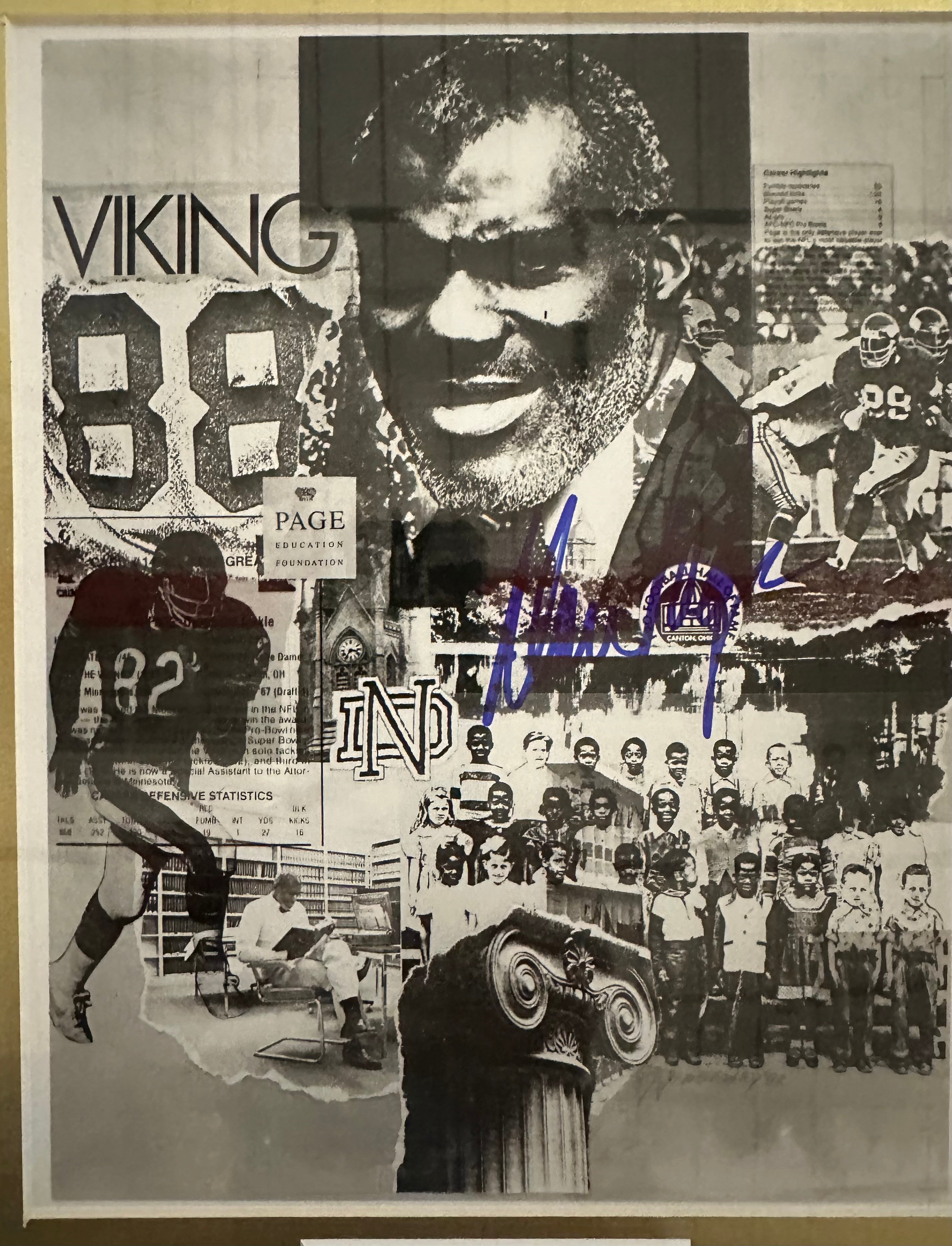 Notre Dame - Alan Page 1966 National Champions Autographed 8x10 Photo