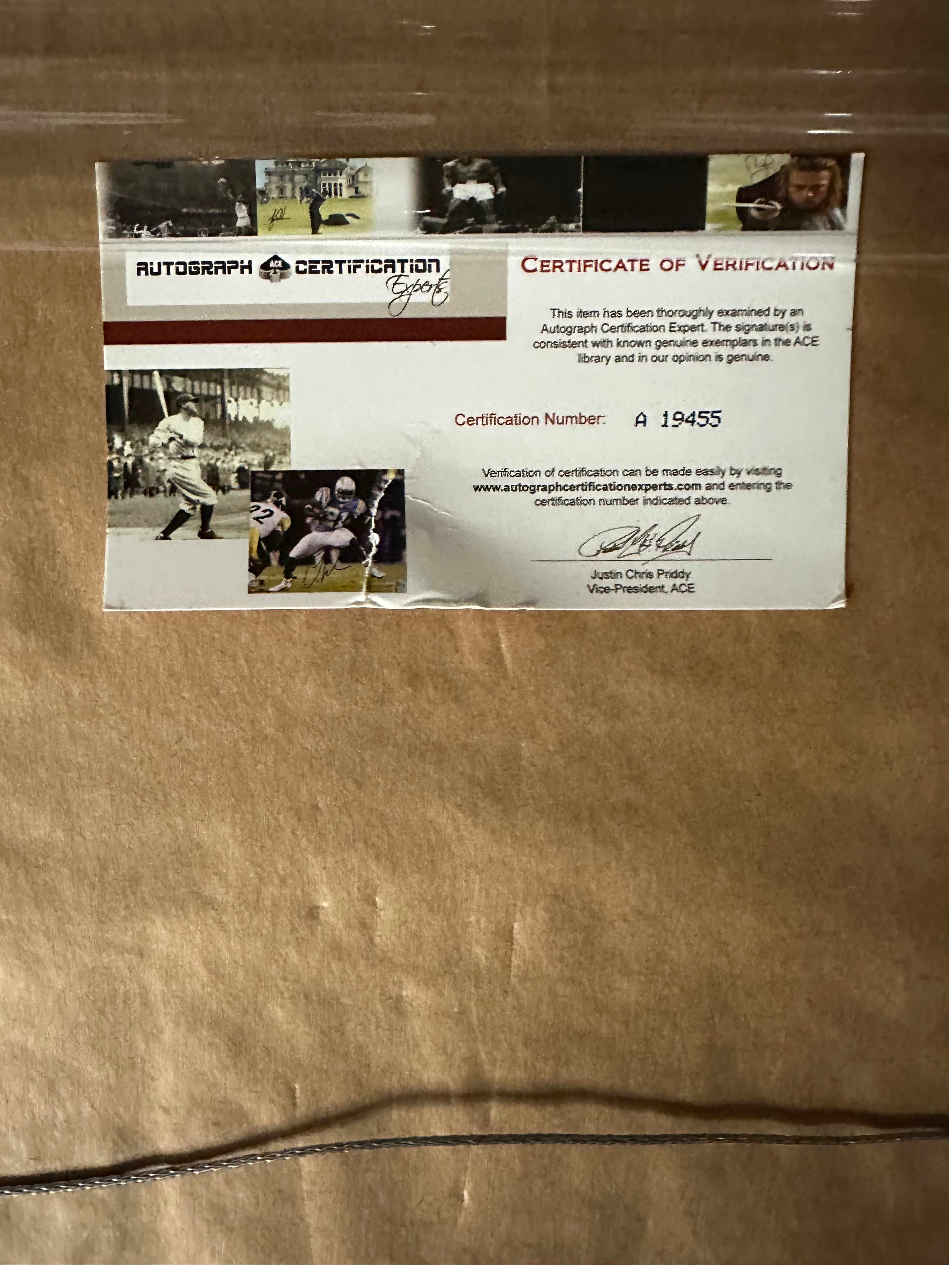 Notre Dame - Heisman Players watercolor with 4 autographs