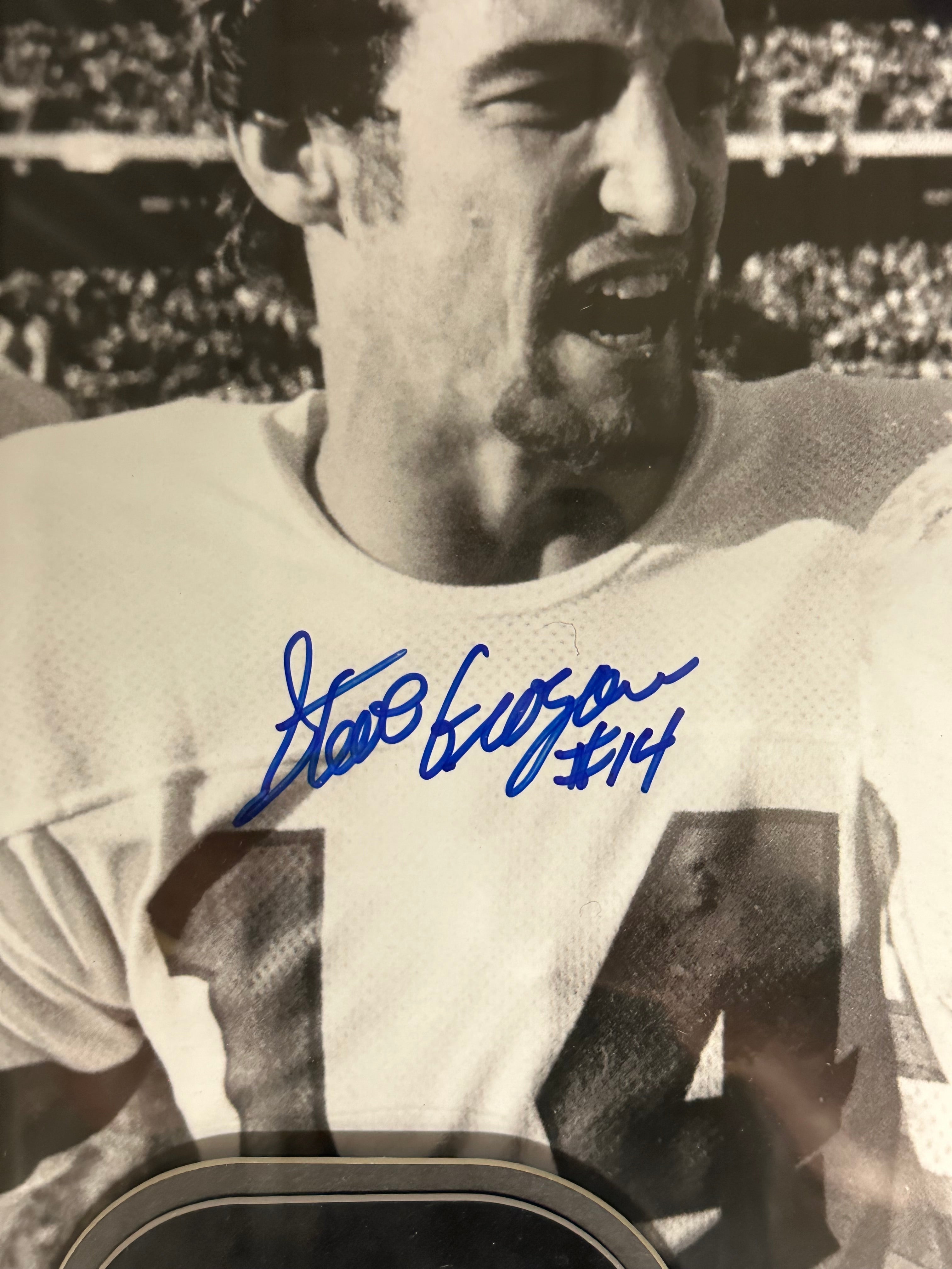 New England Patriots - John Hannah and Steve Grogan Autographed 16 x 20