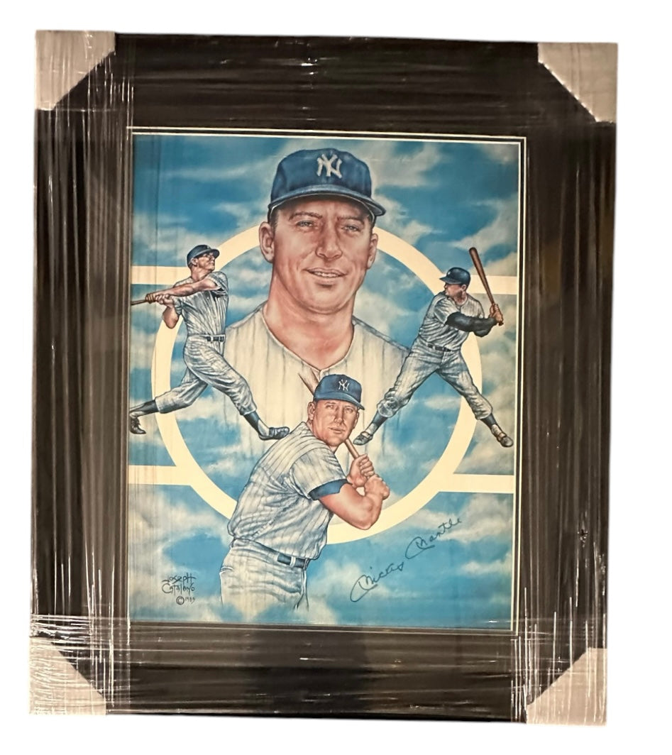 New York Yankees - Mickey Mantle autographed Lithograph