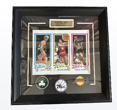 Basketball Legends Bird, Erving, Johnson - Autographed (3)