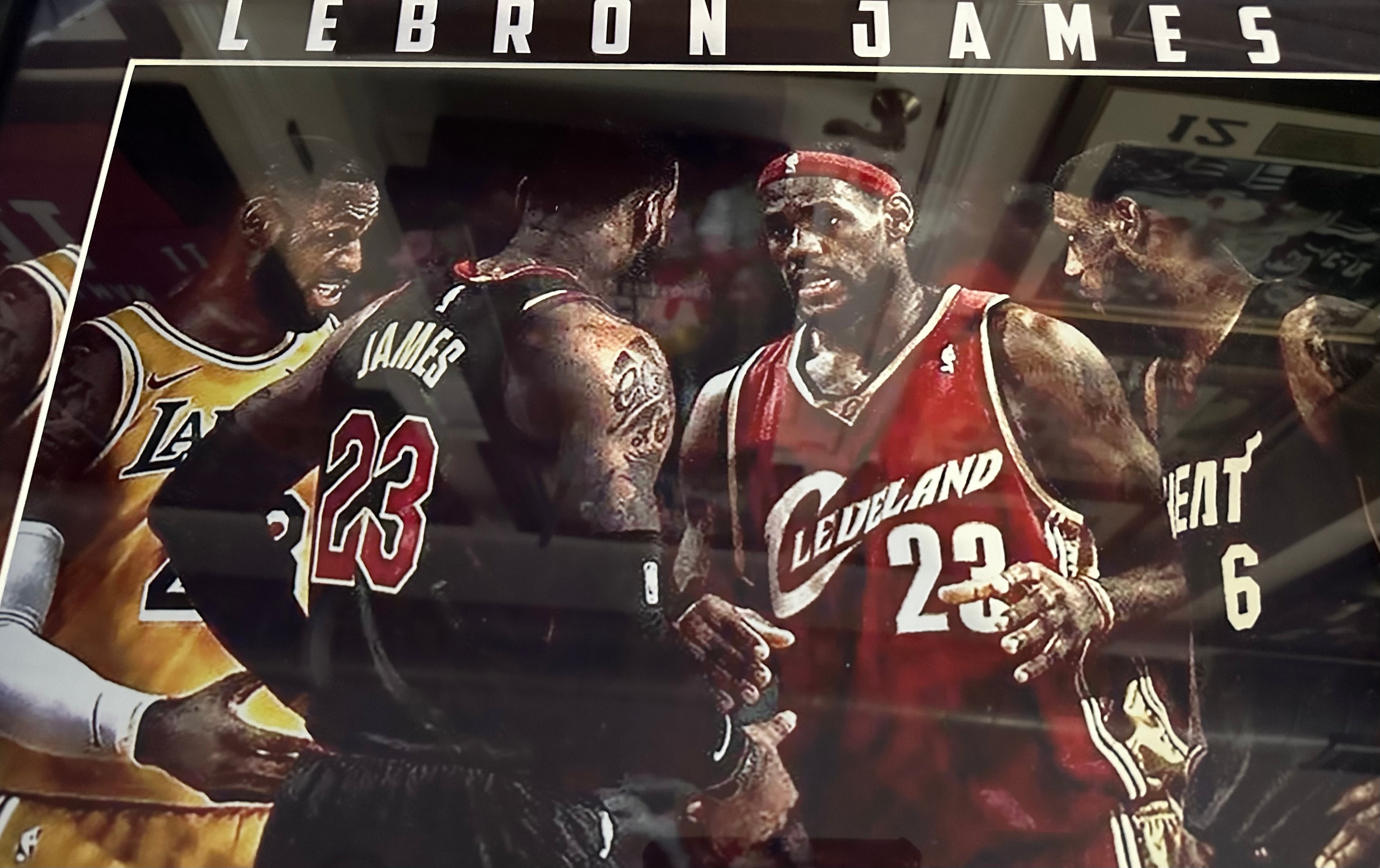 LeBron James 4 Time NBA Champion with Replica Rings