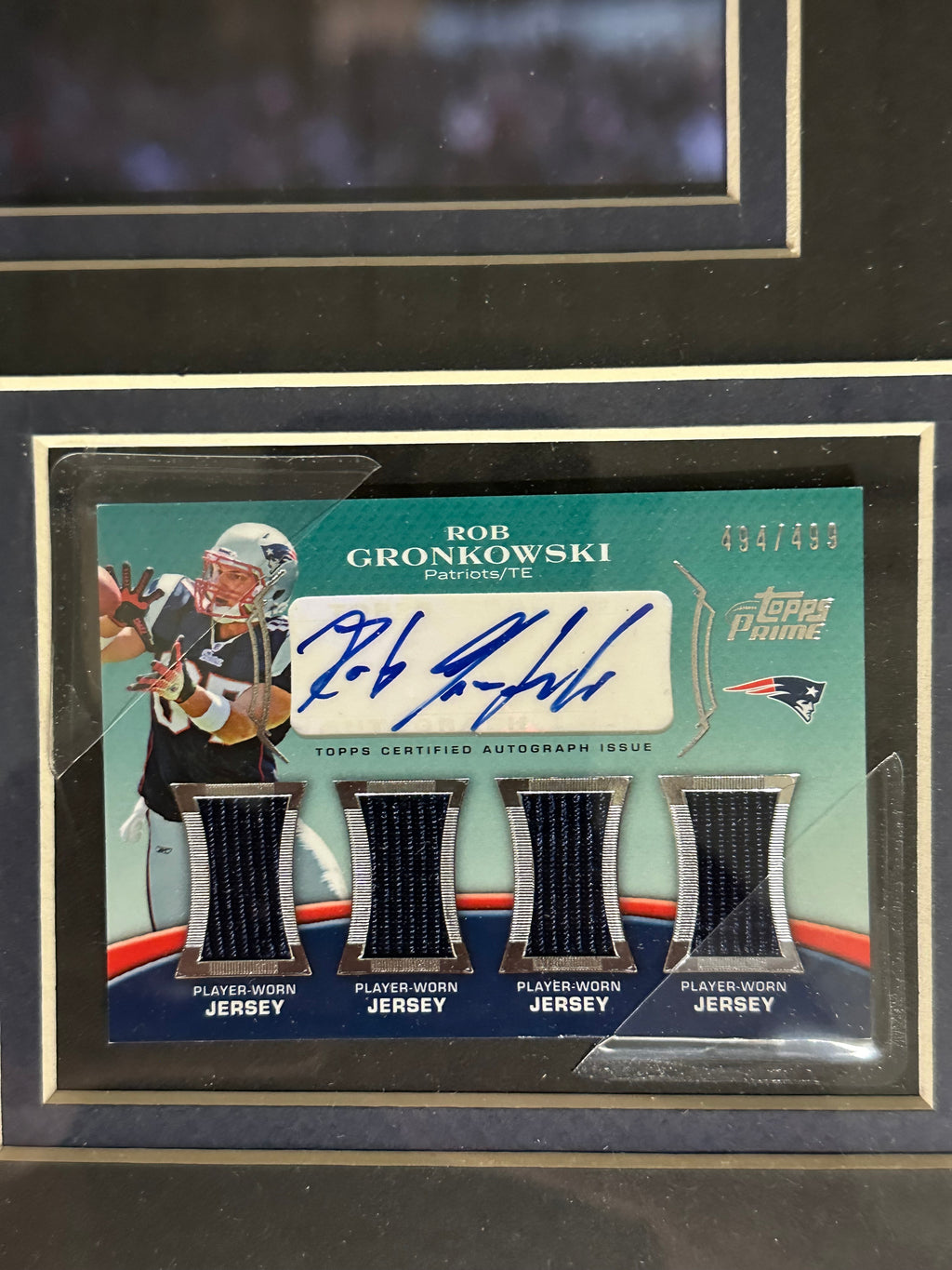 New England Patriots - Ron Gronkowski LE Signed Card Collage