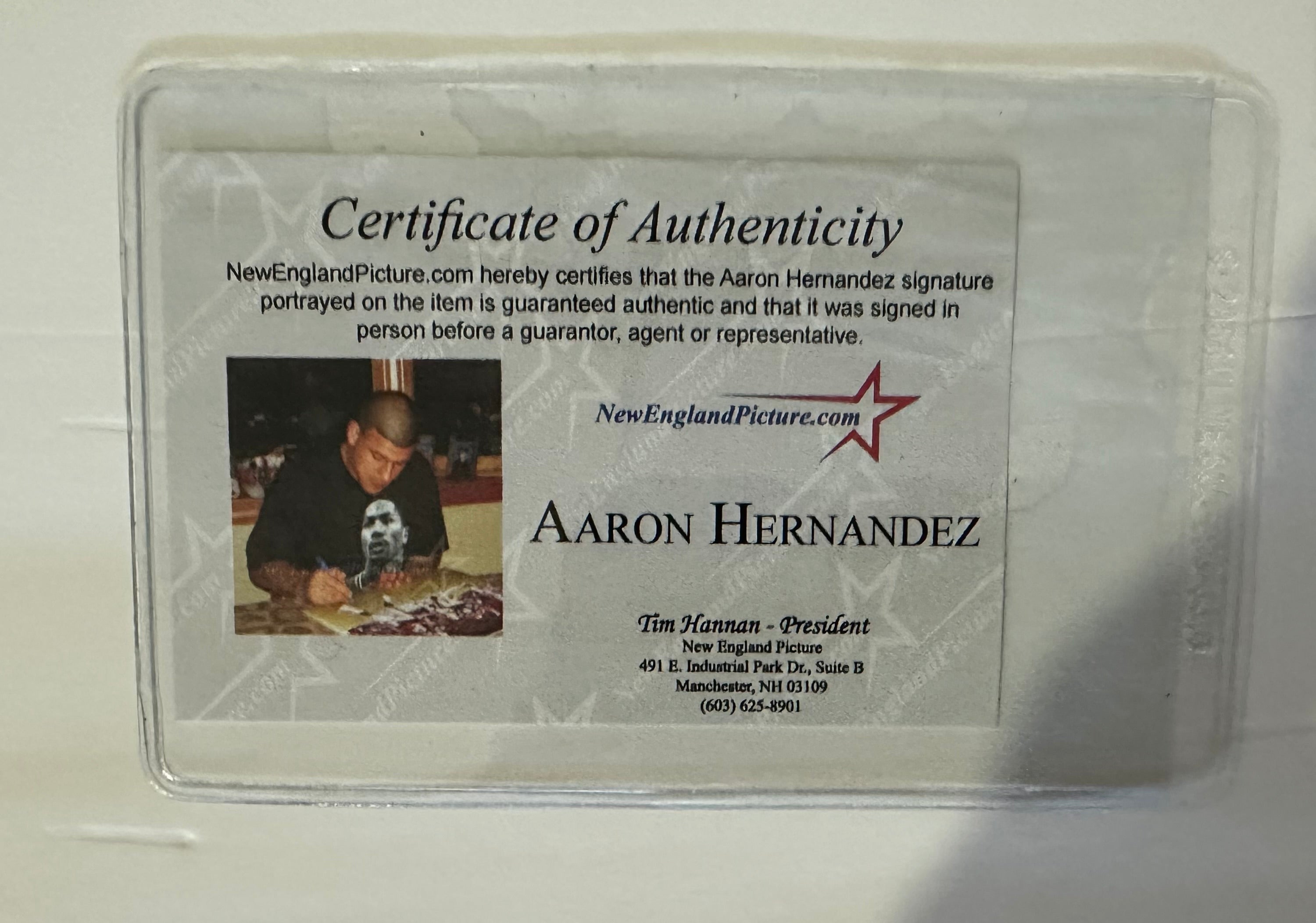 New England Patriots - Aaron Hernandez Autographed