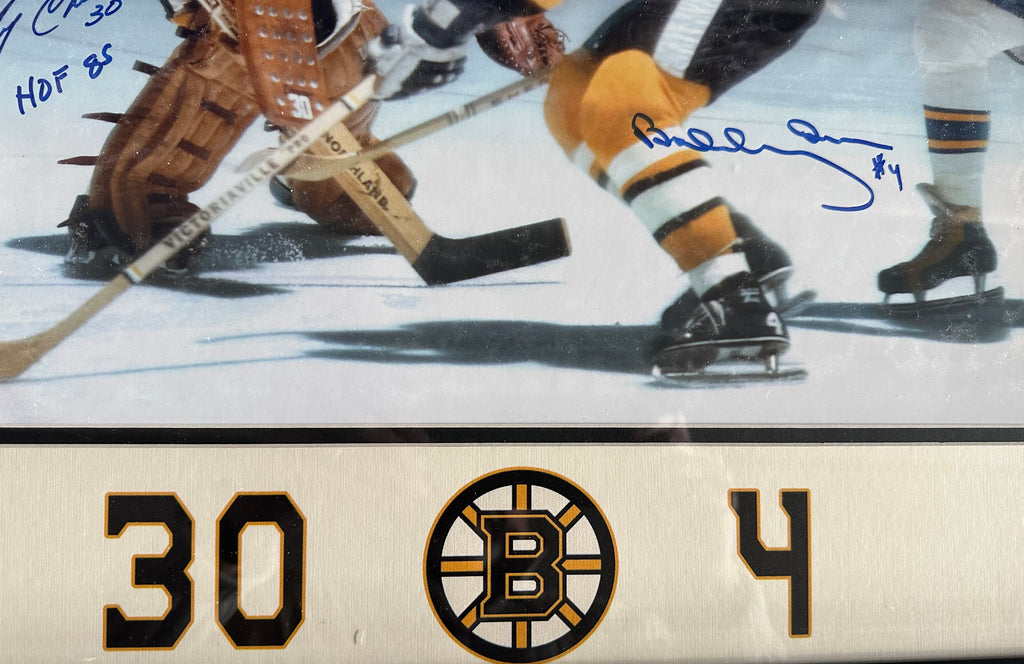 Boston Bruins Orr & Cheevers Autographed