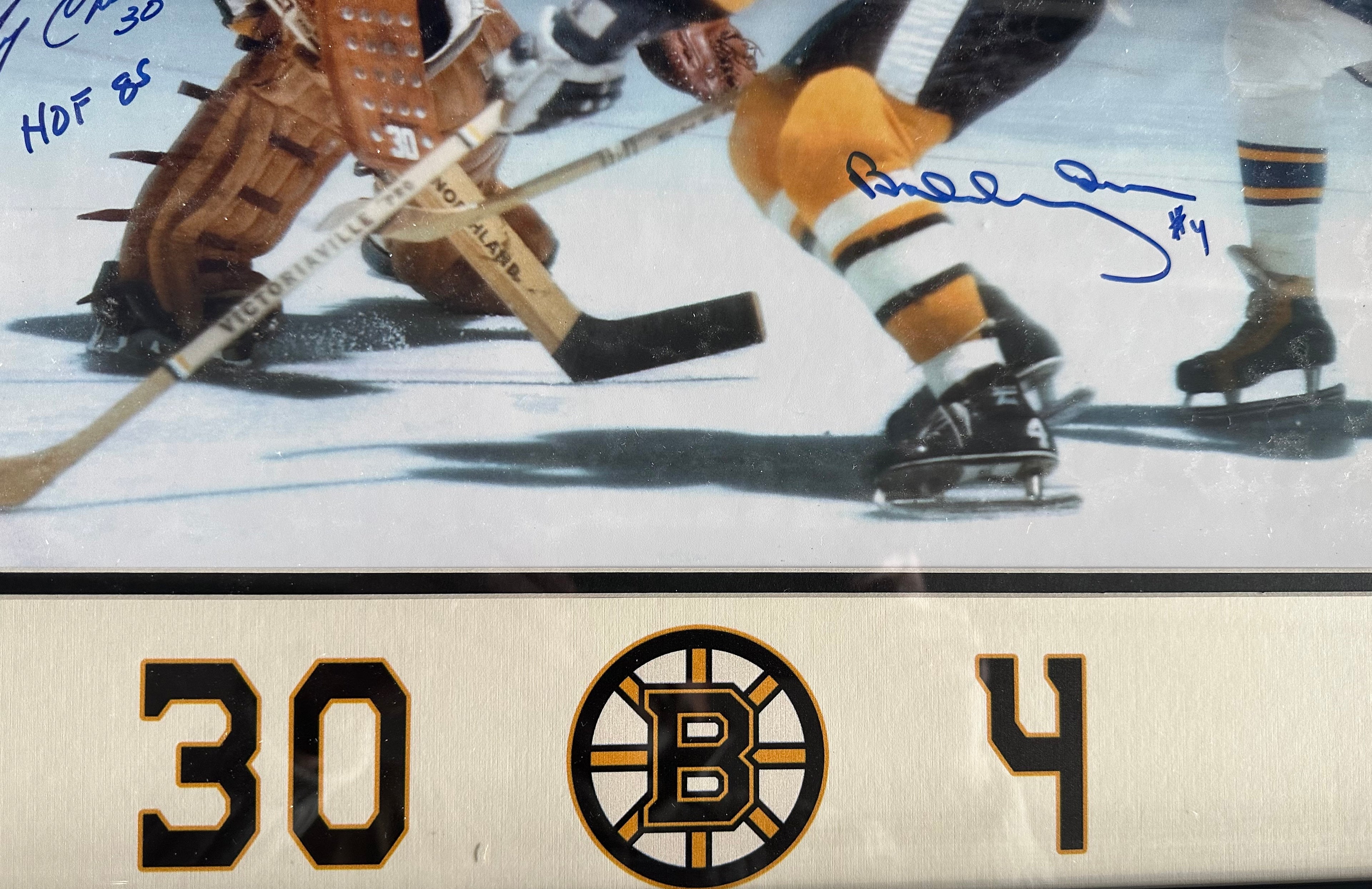 Boston Bruins Orr & Cheevers Autographed