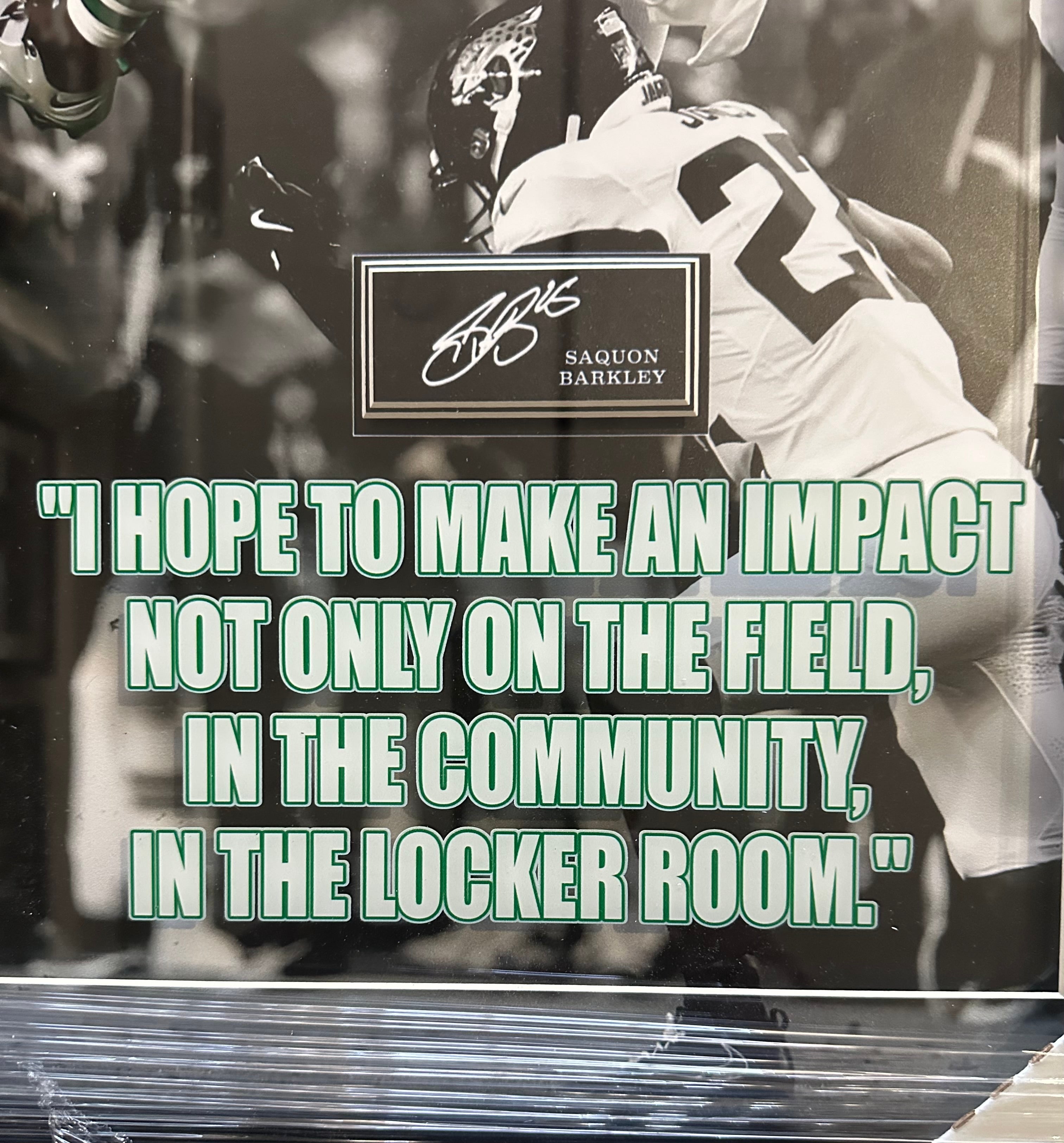 Philadelphia Eagles - Saquon Barkley with Quote