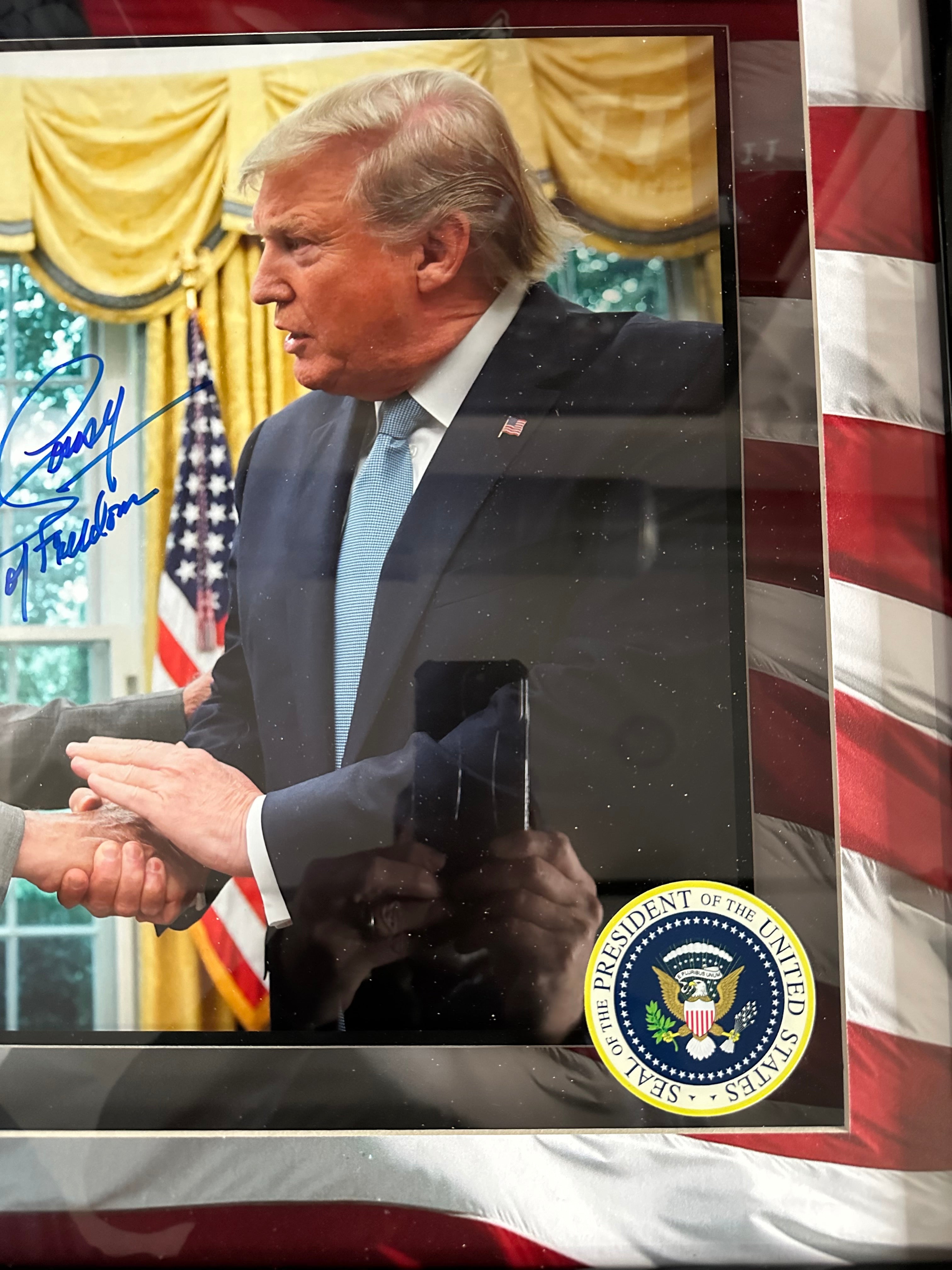 Bob Cousy Medal of Freedom Recipient with President Trump