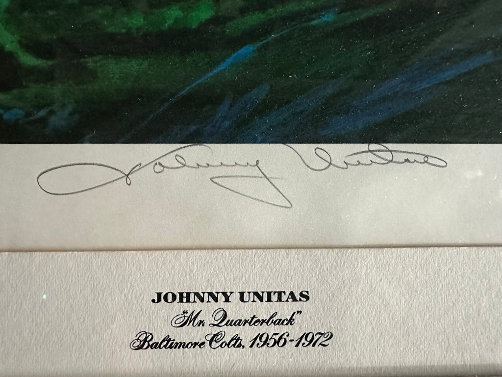 Johnny Unitas Colts QB -  Autographed Lithograph