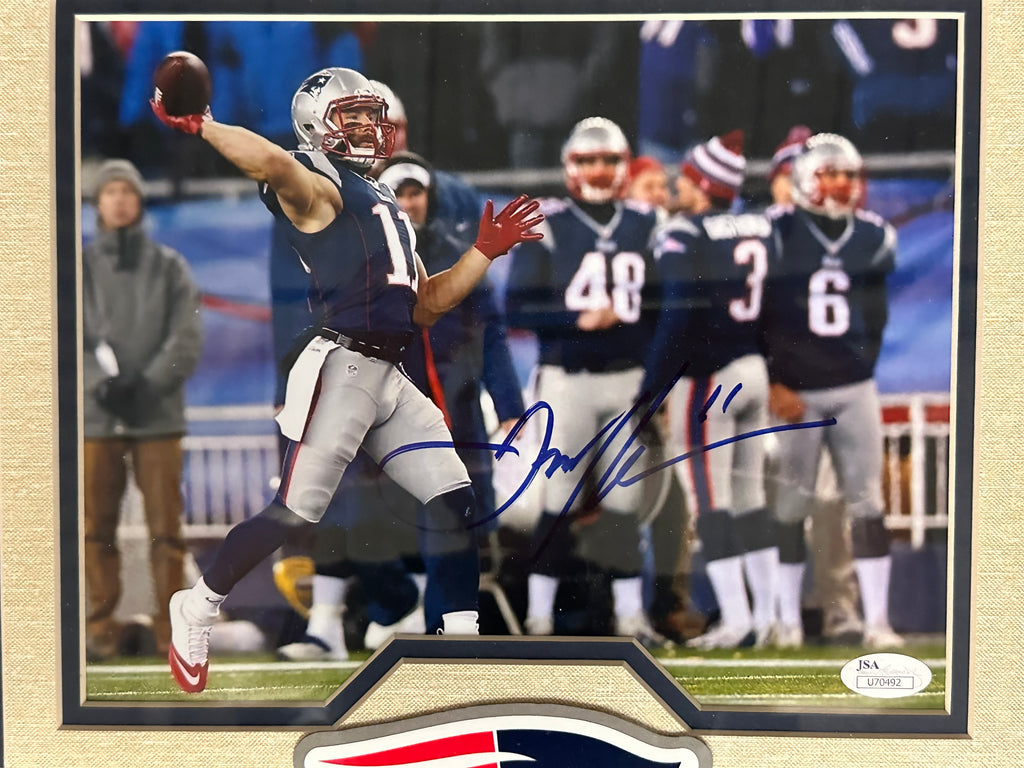 New England Patriots - Julian Edelman Autographed 2 Way with Ticket