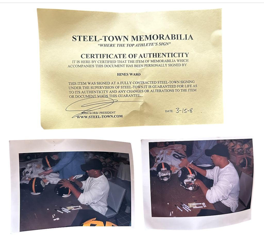 Pittsburg Steelers - Hines Ward Autographed Helmet