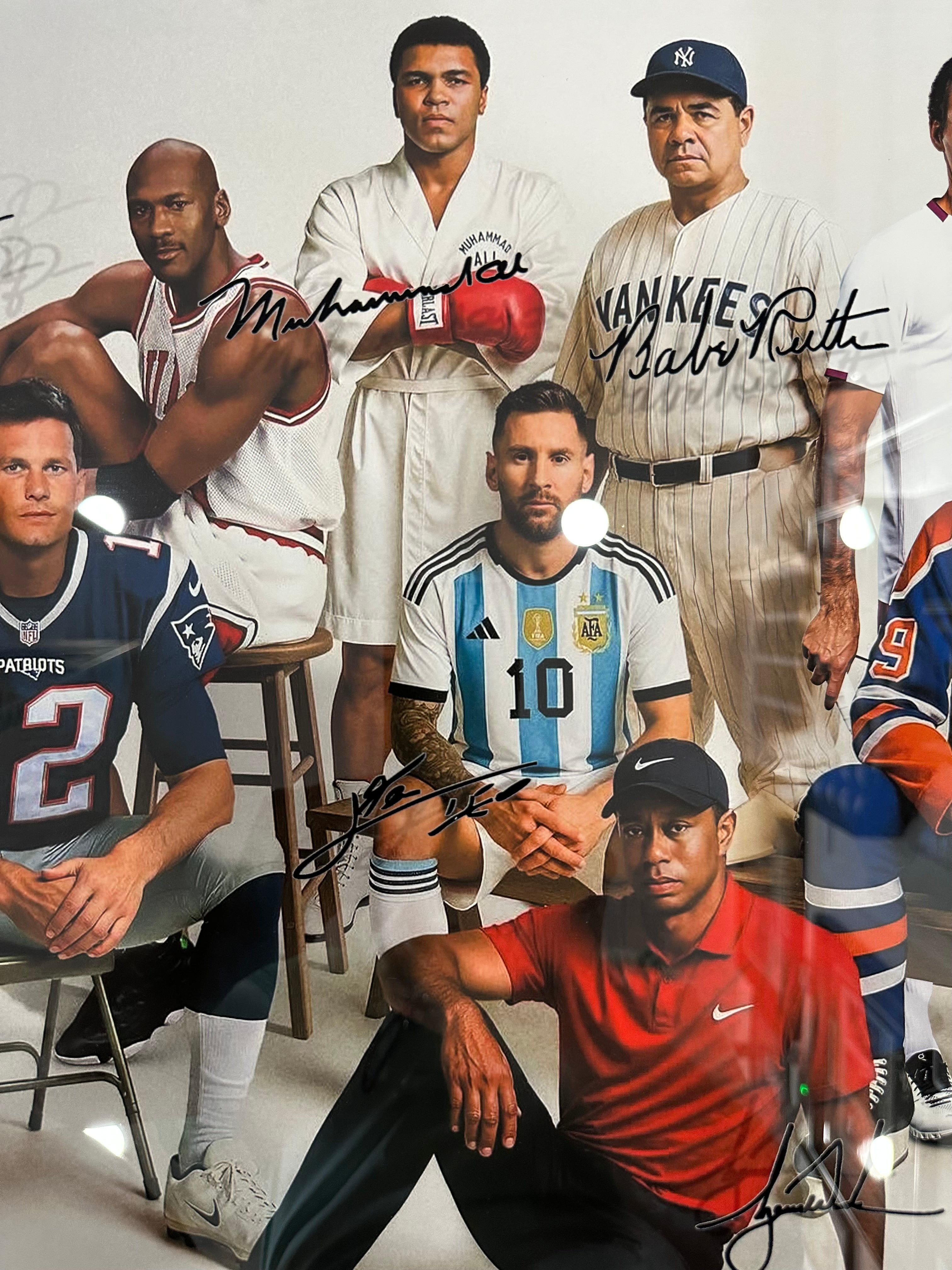 Greatest Of All Time (GOAT) Athletes with facsimile Signatures