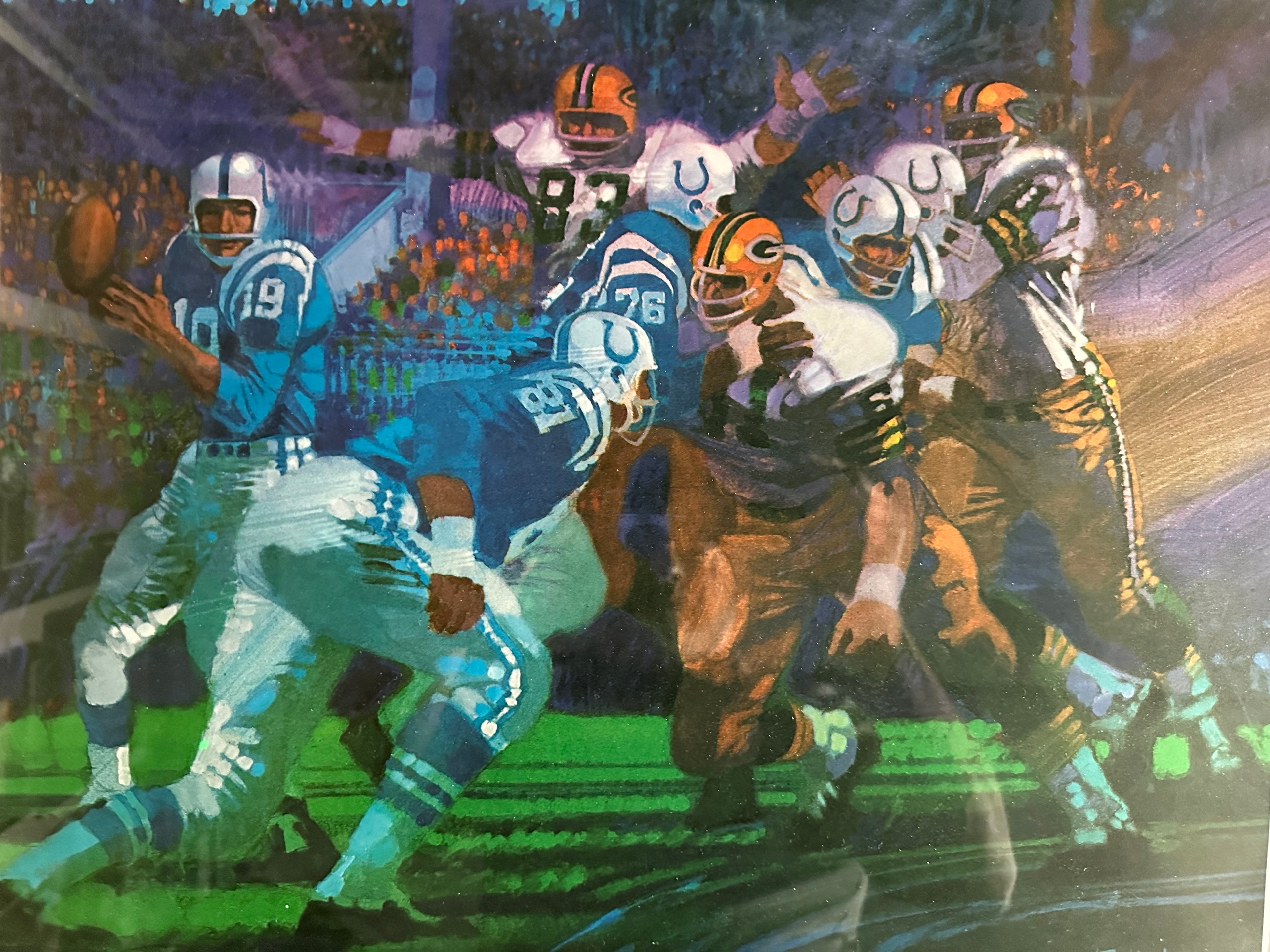 Johnny Unitas Colts QB -  Autographed Lithograph