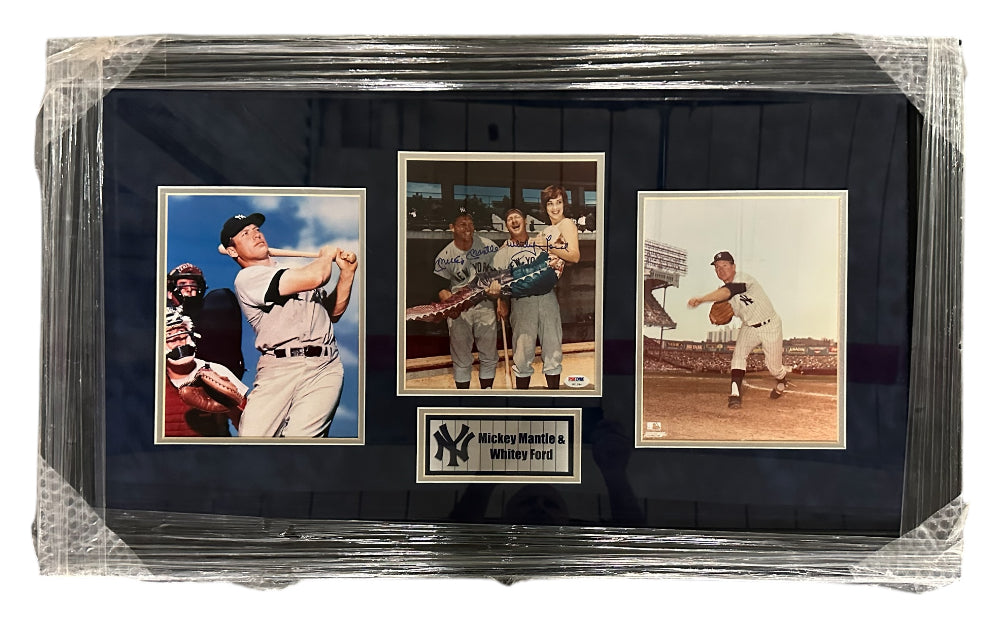 NY Yankees - Mickey Mantle & Whitey Ford Autographed 8x10 Photo with Mermaid