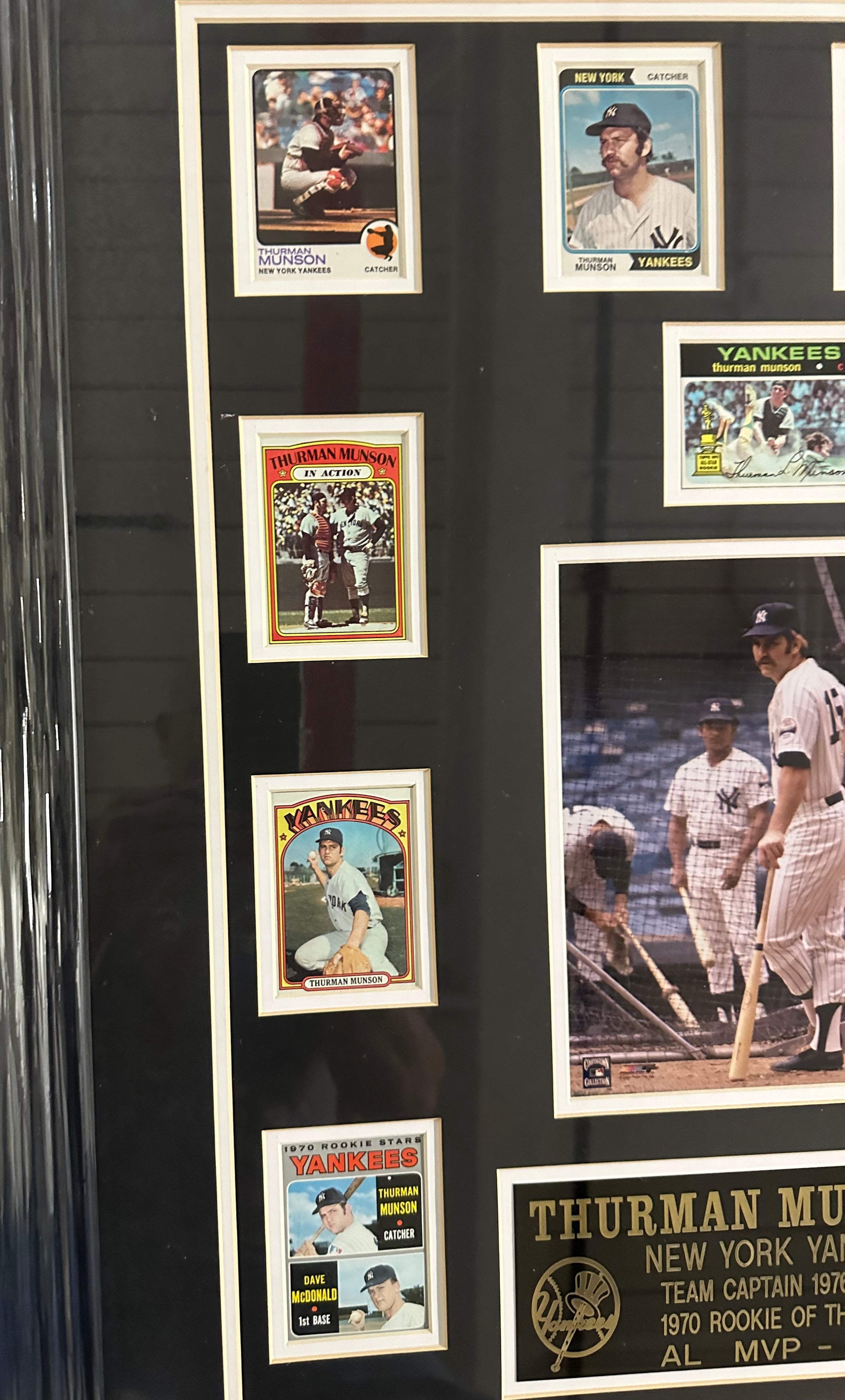 NY Yankees - Thurman Munson Collage with signed Baseball