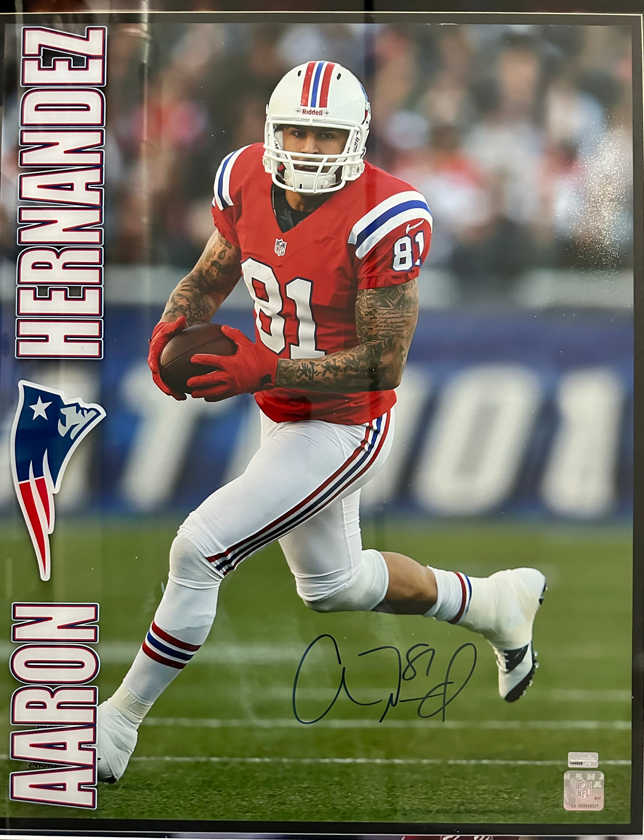New England Patriots - Aaron Hernandez Autographed