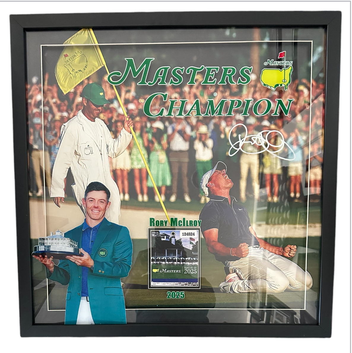 2025 Masters Champion - Rory McIlroy with facsimile signature