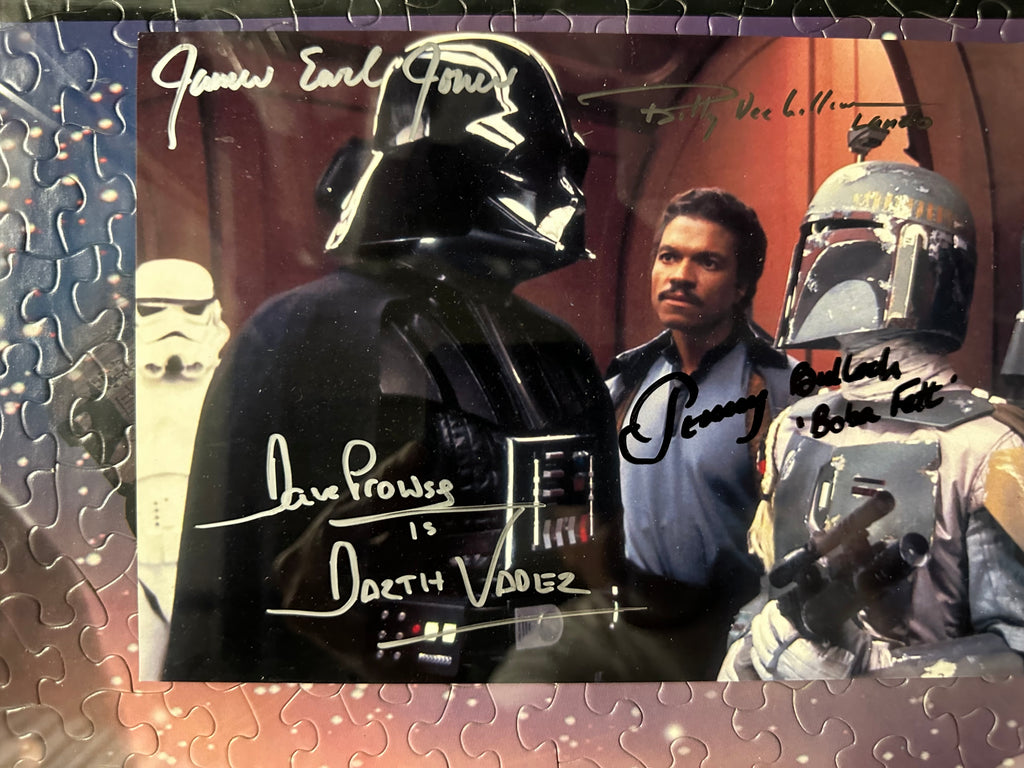 Star Wars Framed Puzzle with autographed photos