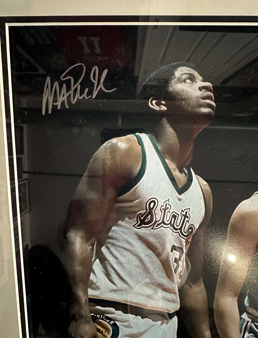 Larry Bird vs Magic Johnson in College Autographed