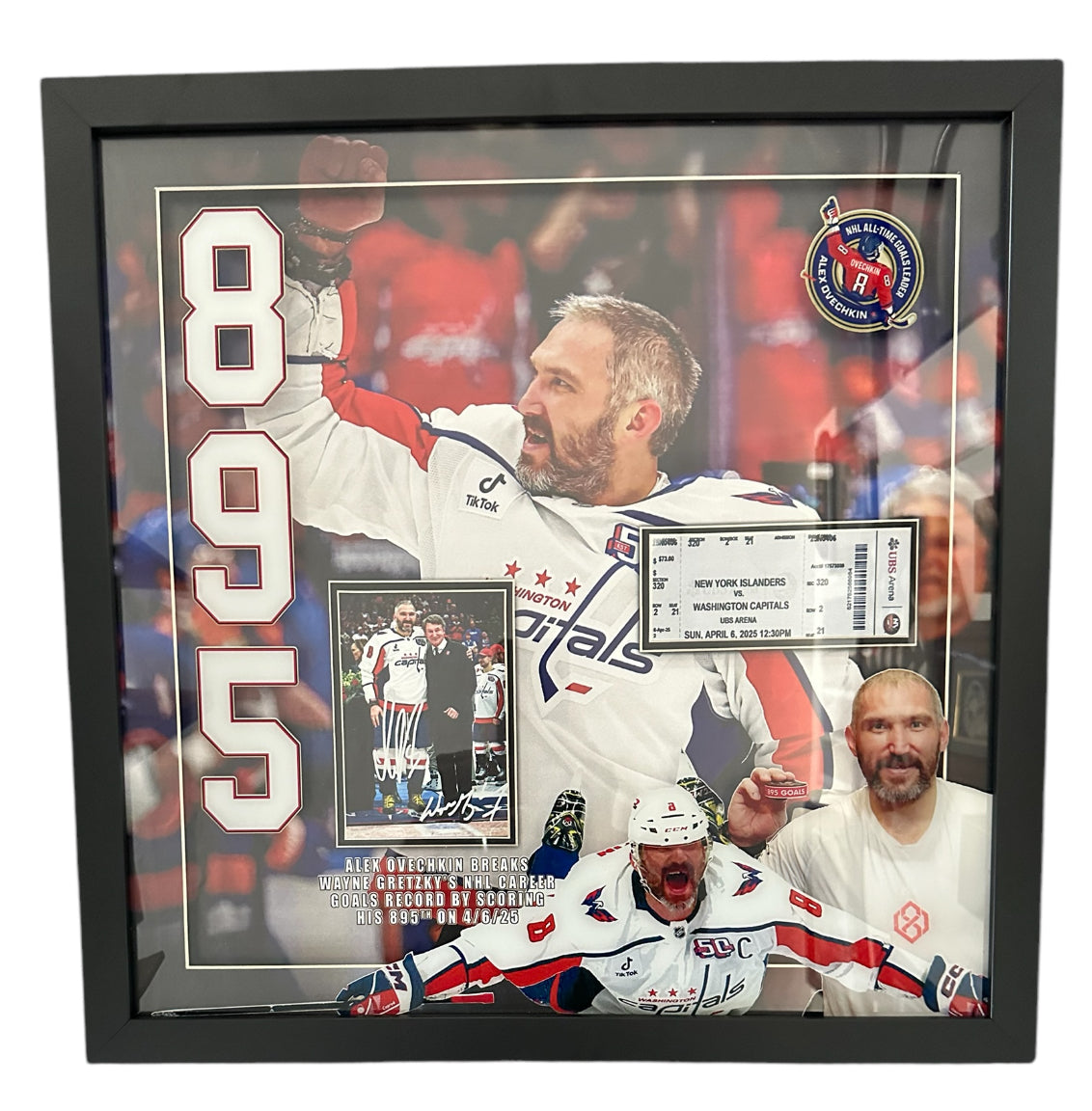 Washington Capitals - Alex Ovechkin 895 Record Breaker 4/4/25