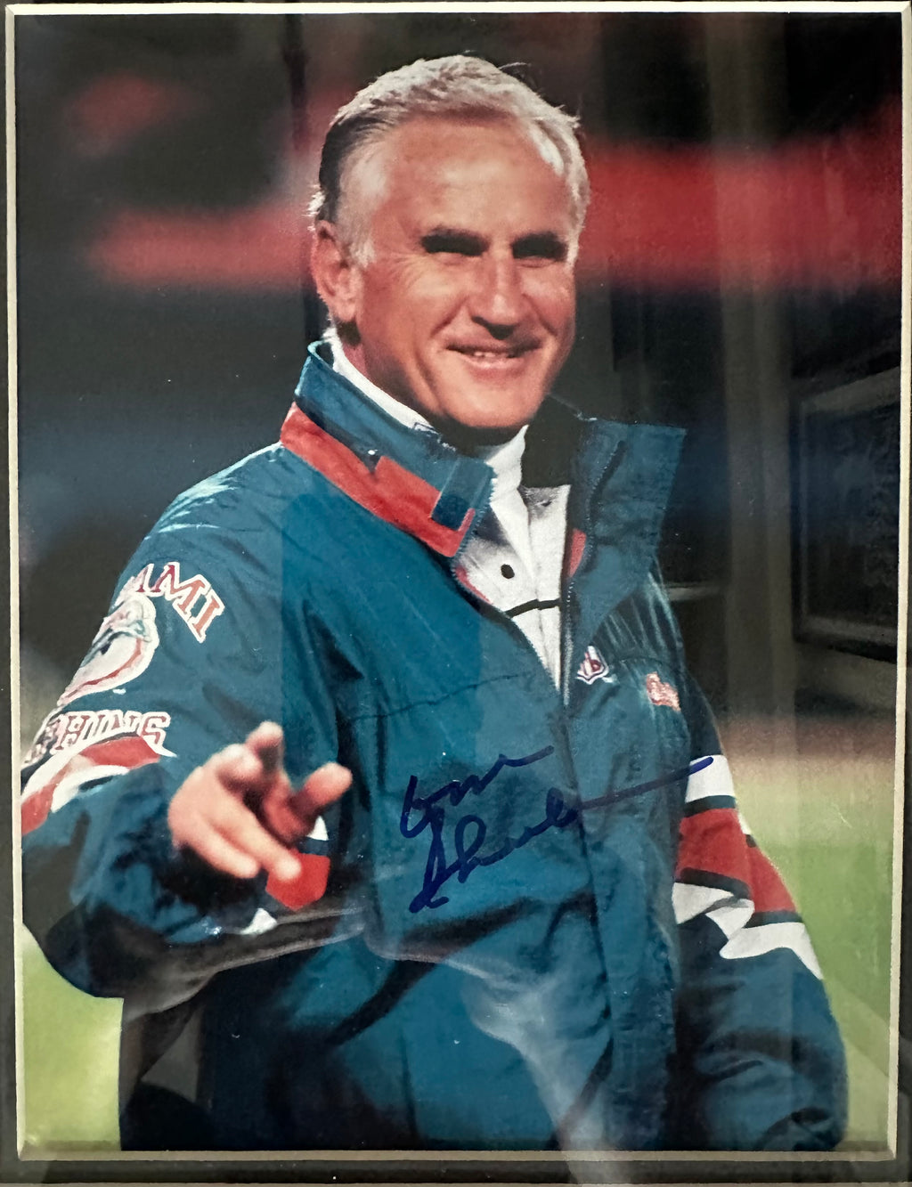 Football Coaching Legends - Don Shula and Mike Ditka Autographed with Stats