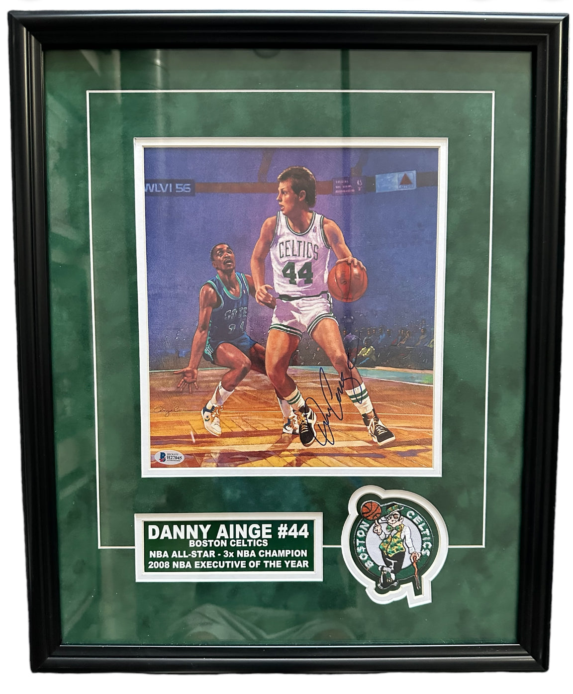 Boston Celtics - Danny Ainge Autographed Watercolor print