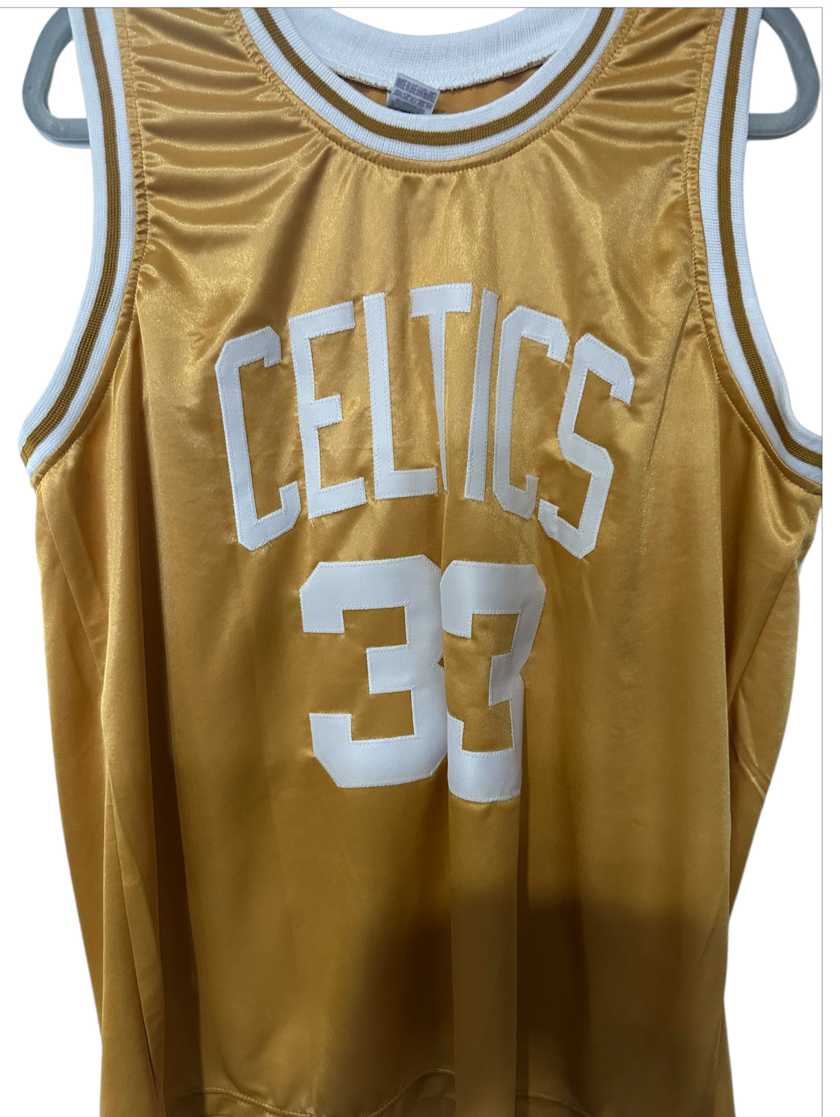 Boston Celtics - Larry Bird Autographed Gold Jersey
