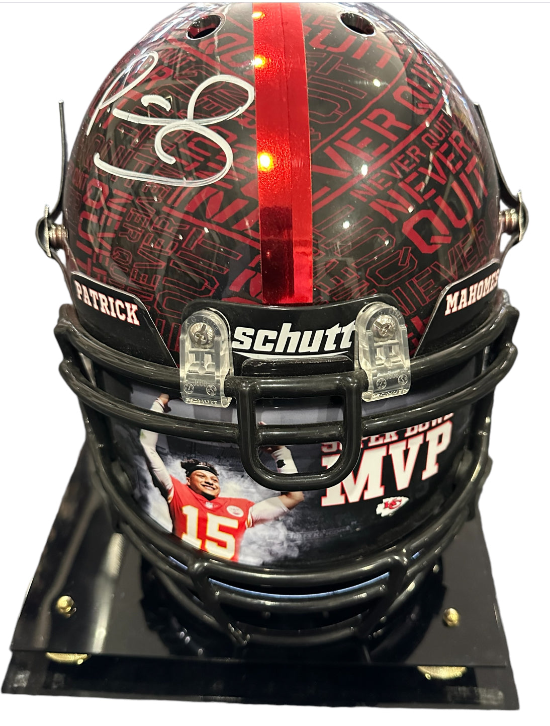 Kansas City Chiefs - Patrick Mahomes Autographed Never Quit Helmet