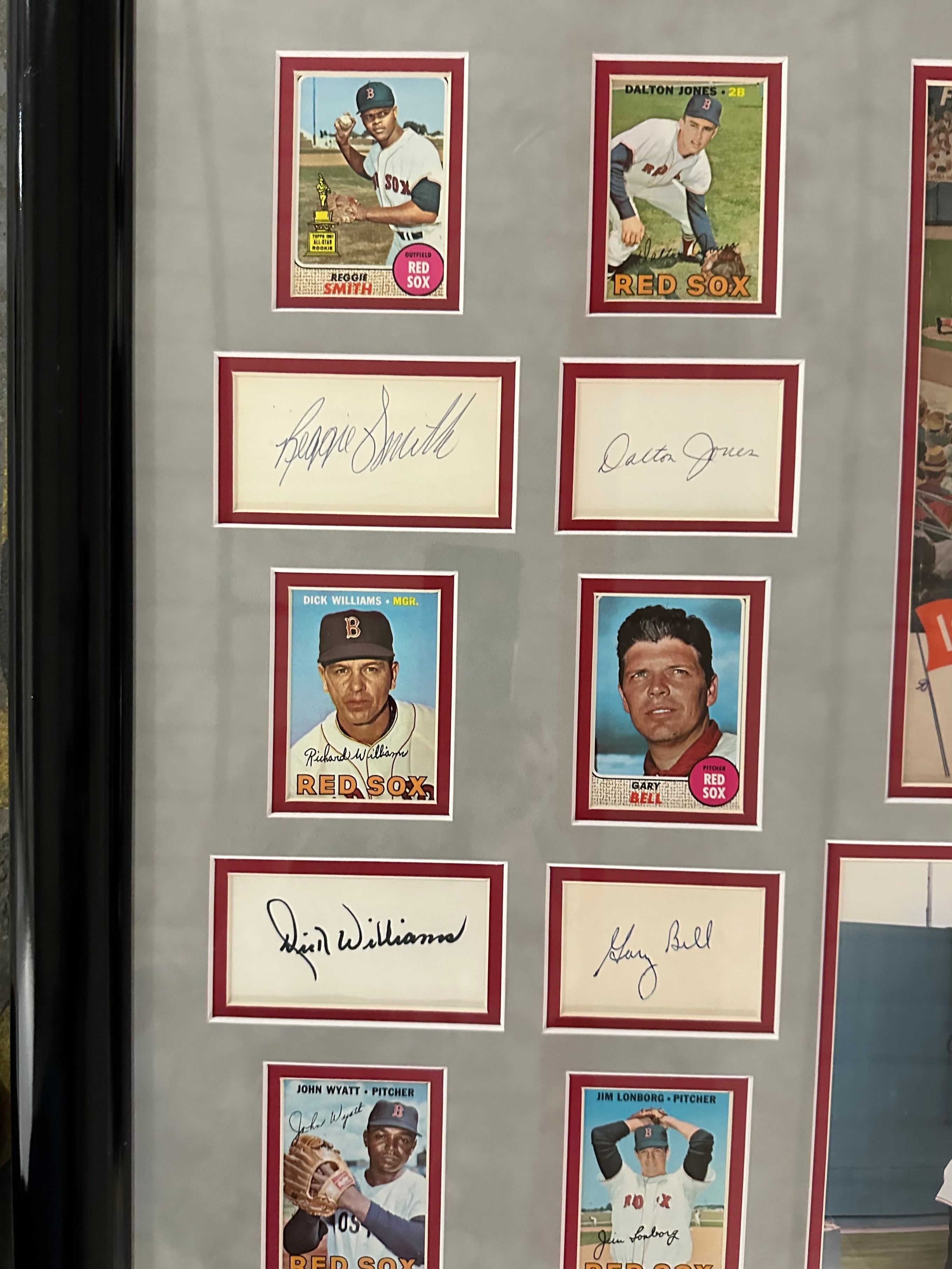 Boston Red Sox - 1967 Program & Scorecard with Multiple Autographed Cuts & Cards