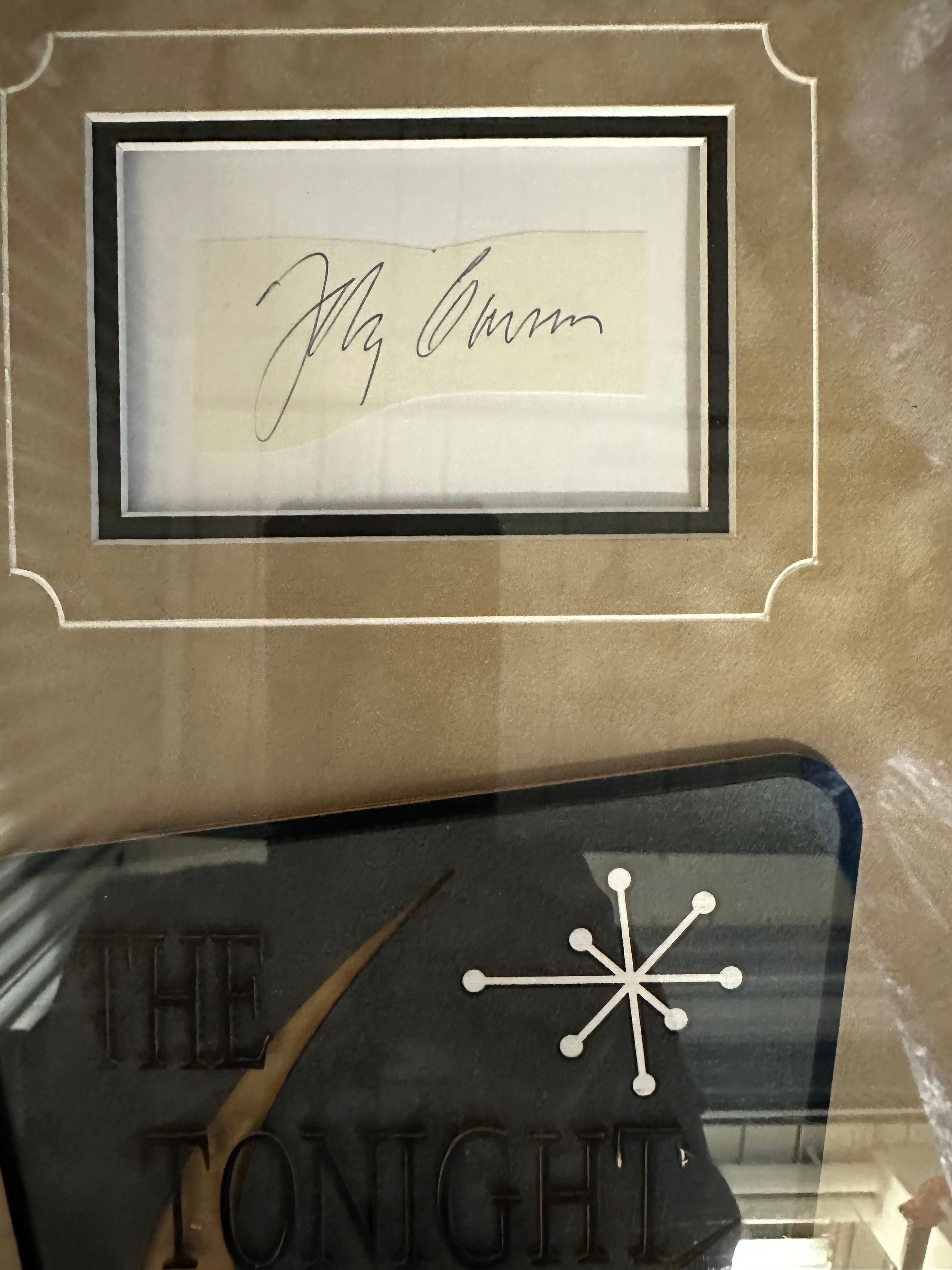 Johnny Carson Autographed Cut