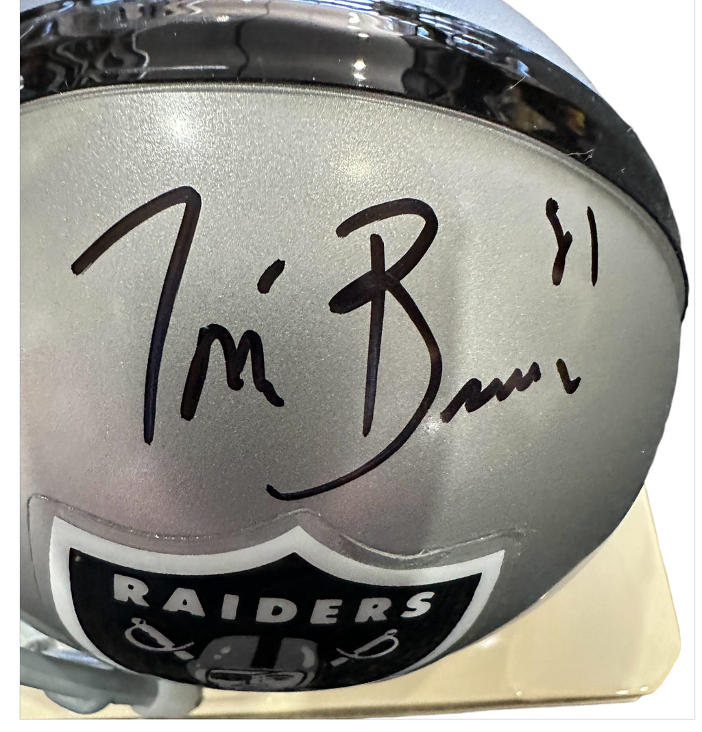 Oakland Raiders - Tim Brown Autographed Mini Helmet