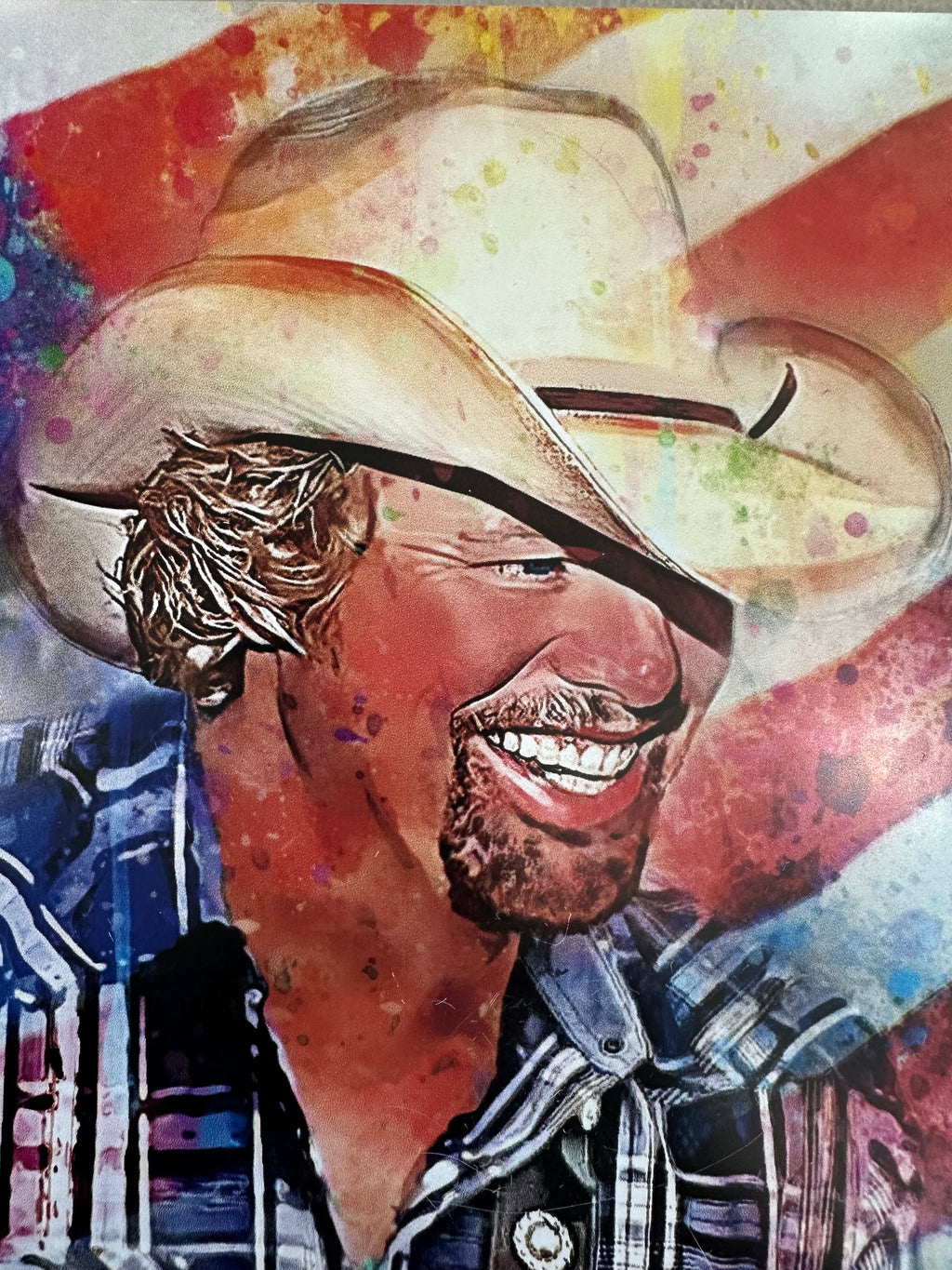 Toby Keith Horizontal Patriotic Wall Art by Cherie Grampp (aka Shari)