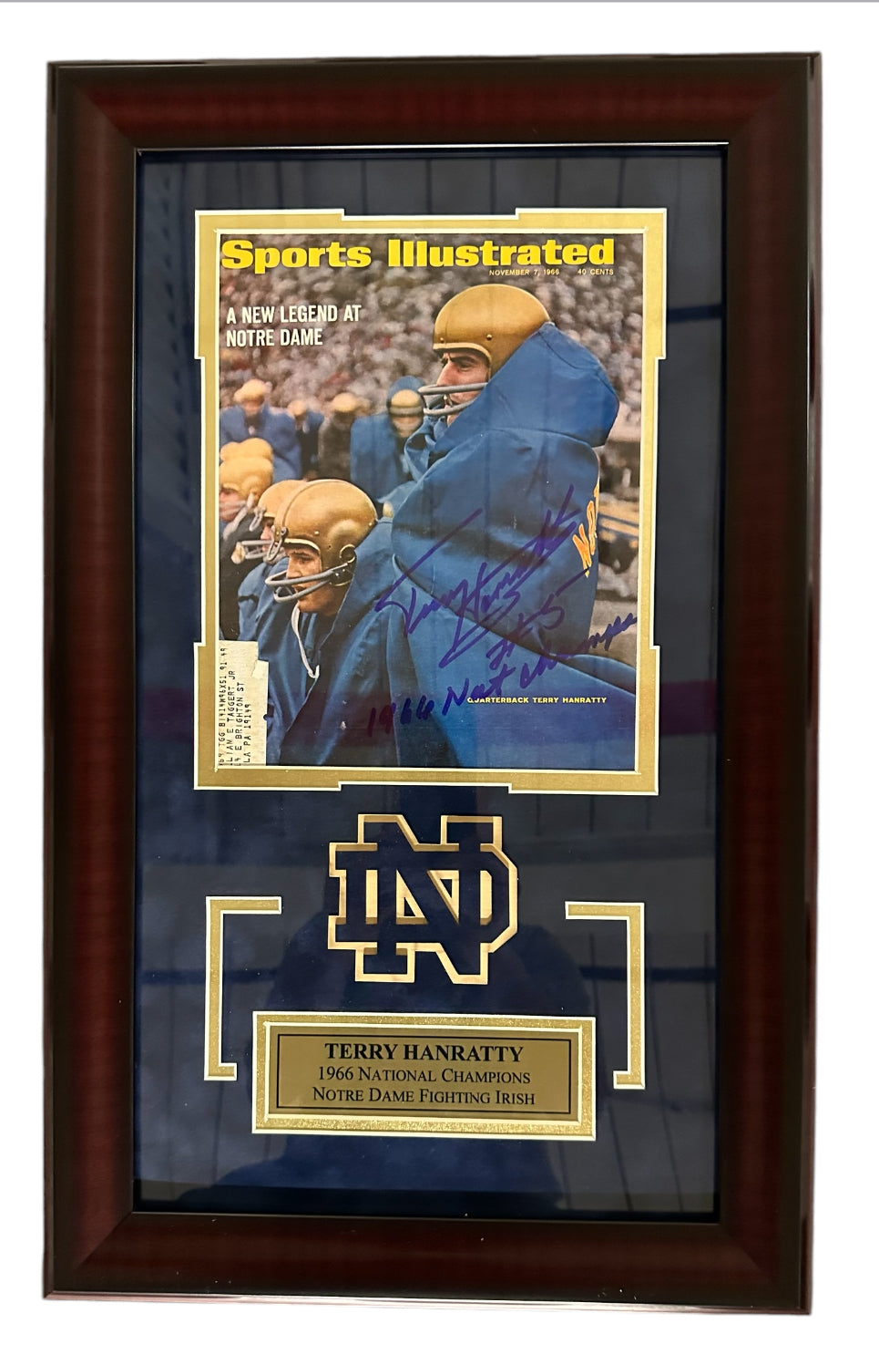 Notre Dame - Terry Hanratty 1966 National Champions Autographed SI Magazine