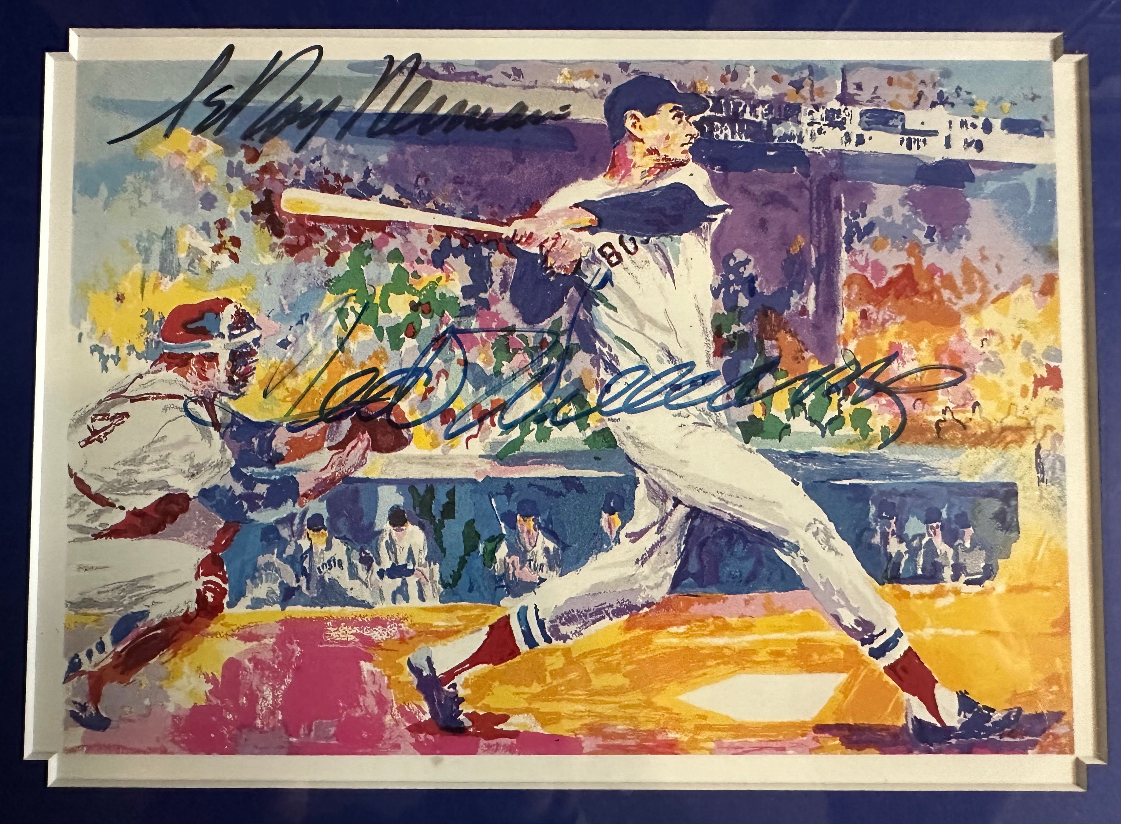 Leroy Neiman Ted Williams signed colored print