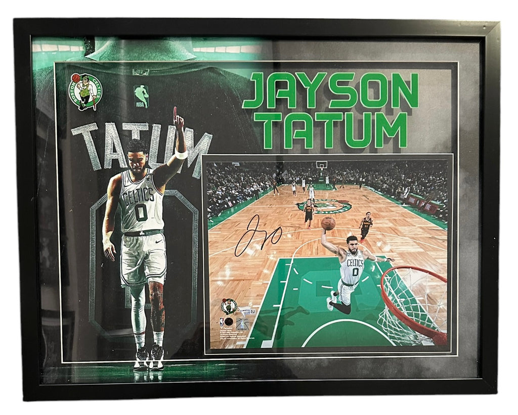 Boston Celtics - Jason Taytum Autographed taking it to the rim