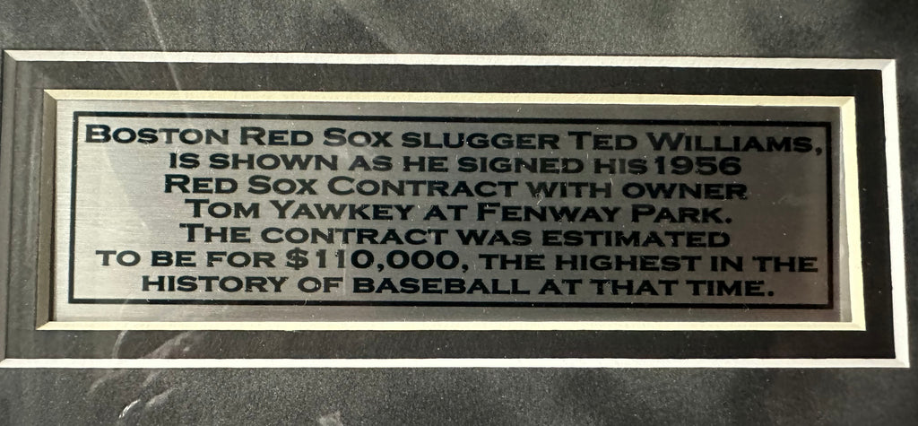 Boston Red Sox - Ted Williams and Tom Yawkee Autographed Cuts