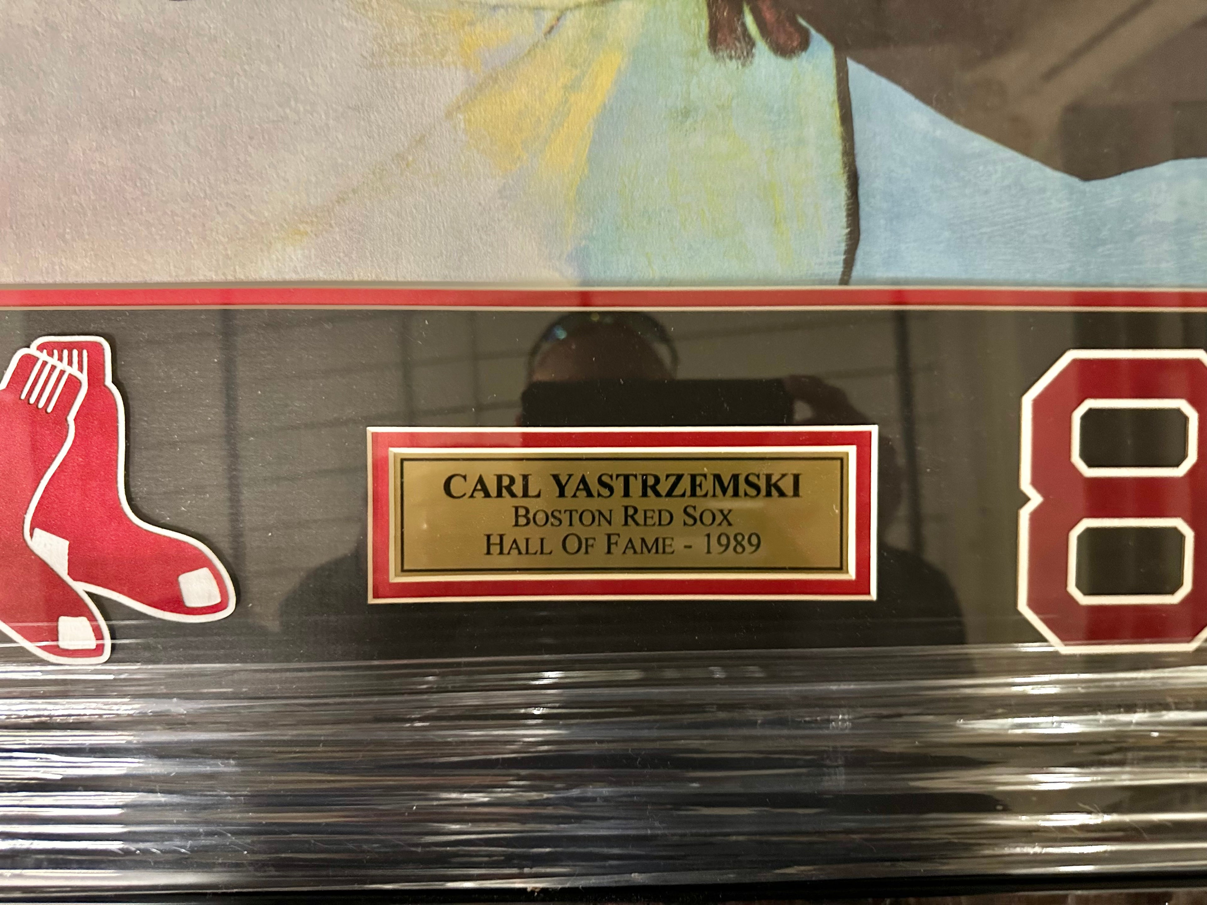 Boston Red Sox - Carl Yastrzemski autographed watercolor print