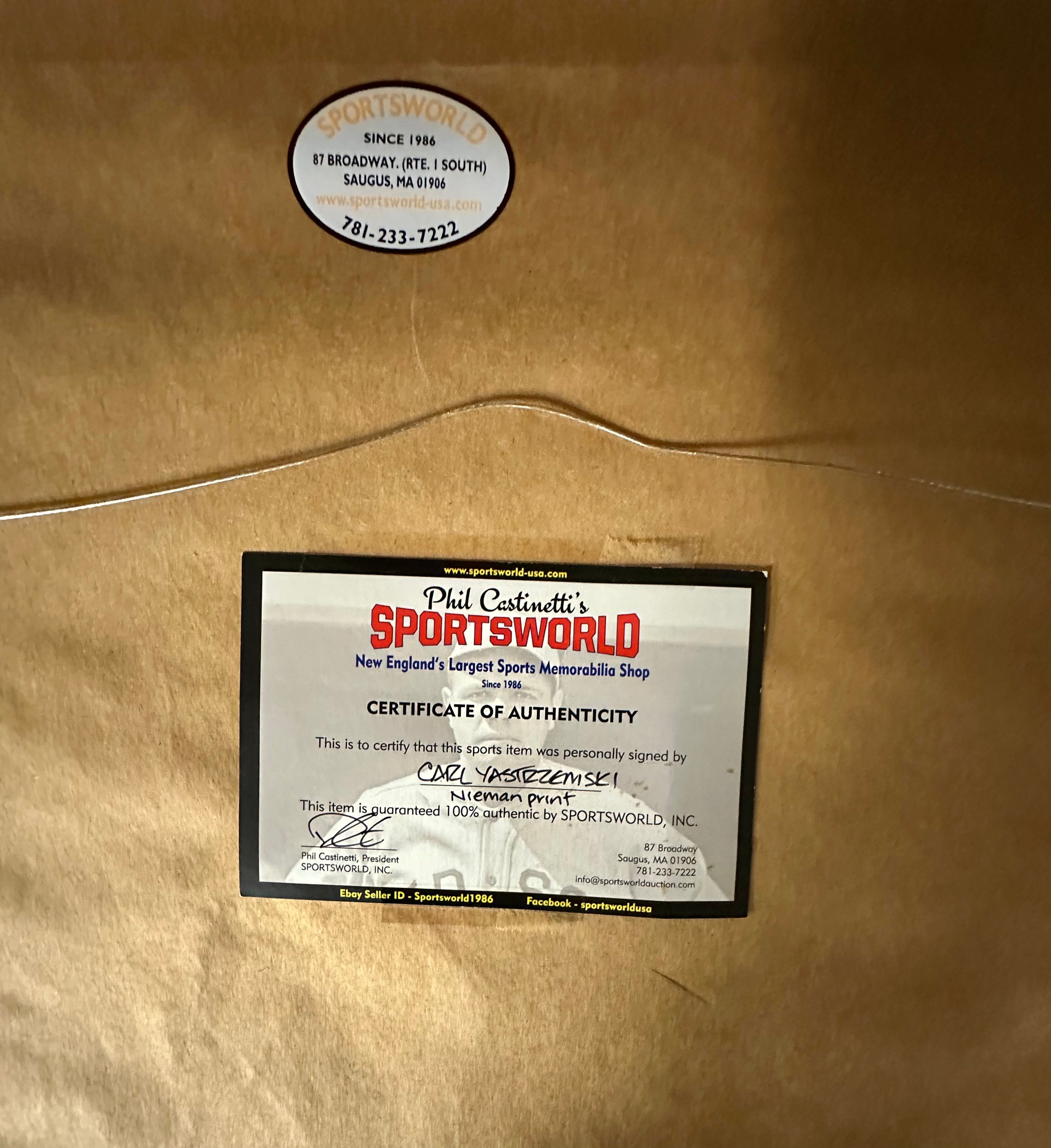 Boston Red Sox - Carl Yastrzemski Chase Bank autographed Leroy Neiman print