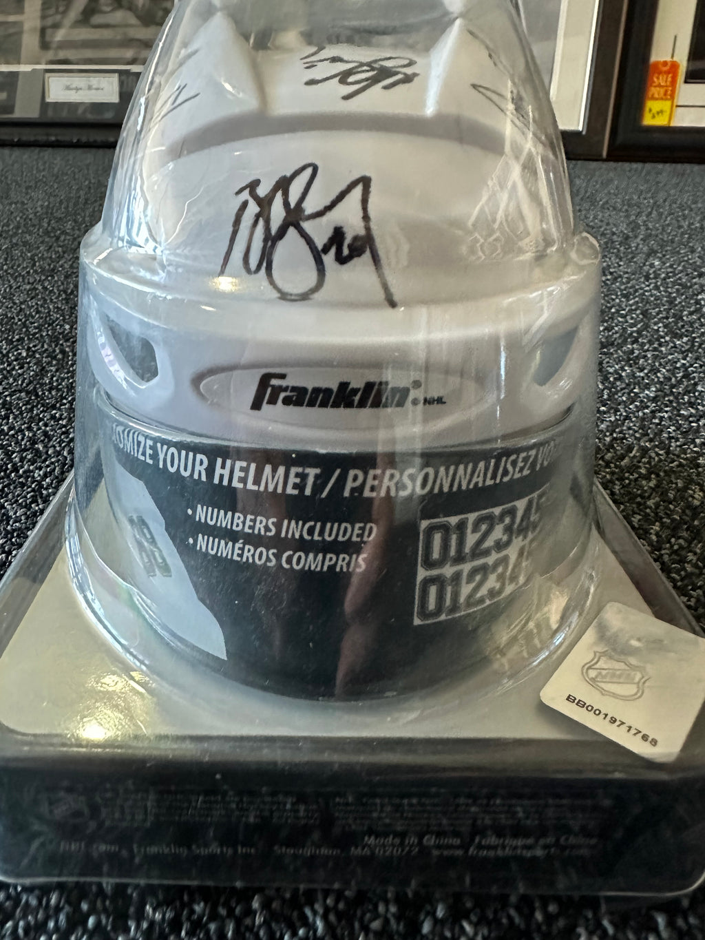 Boston Bruins Alumni Autographed mini helmet