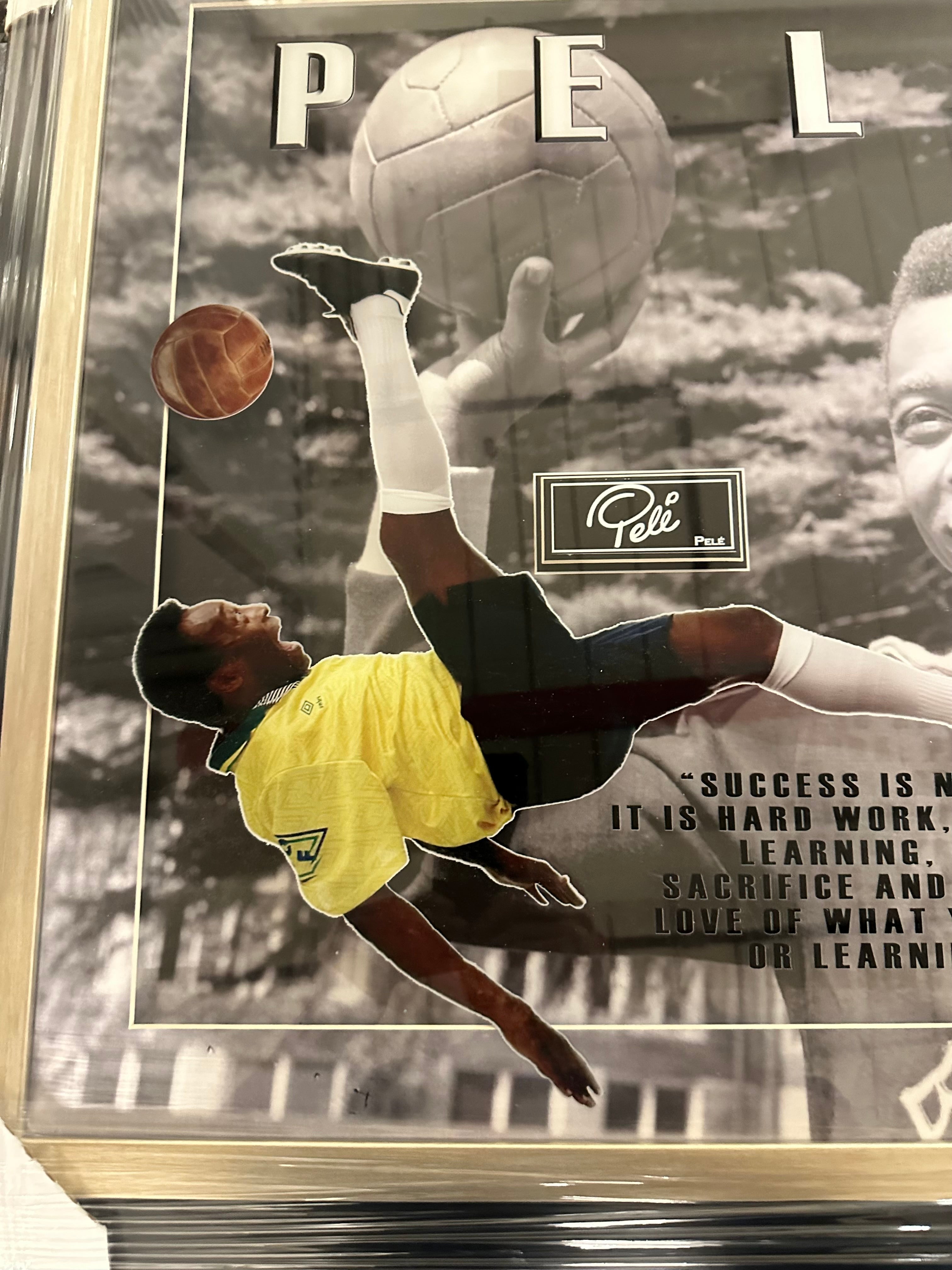 Soccer Great - Pele with Quote