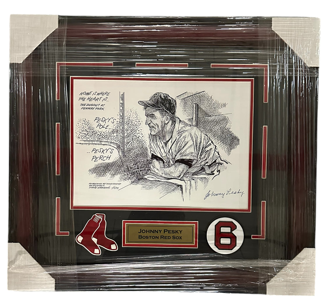 Boston Red Sox - Johnny Pesky 11x14 Autographed Lithograph