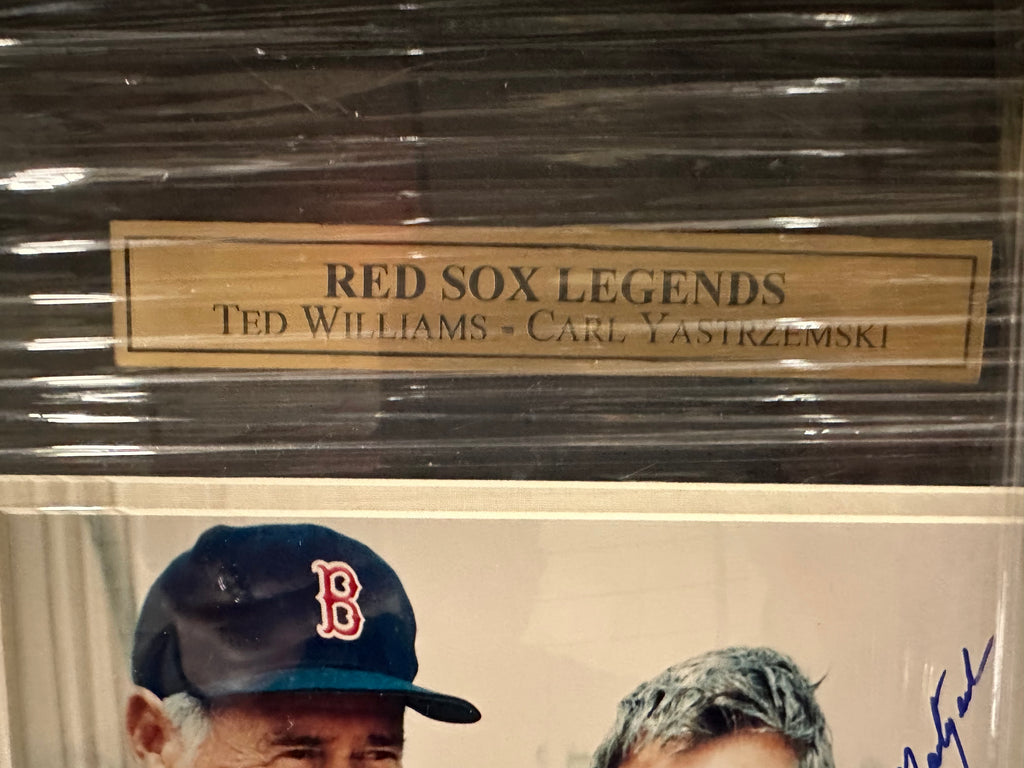 Boston Red Sox - Ted Williams with Carl "Yaz" Yastrzemski autographed by Yaz