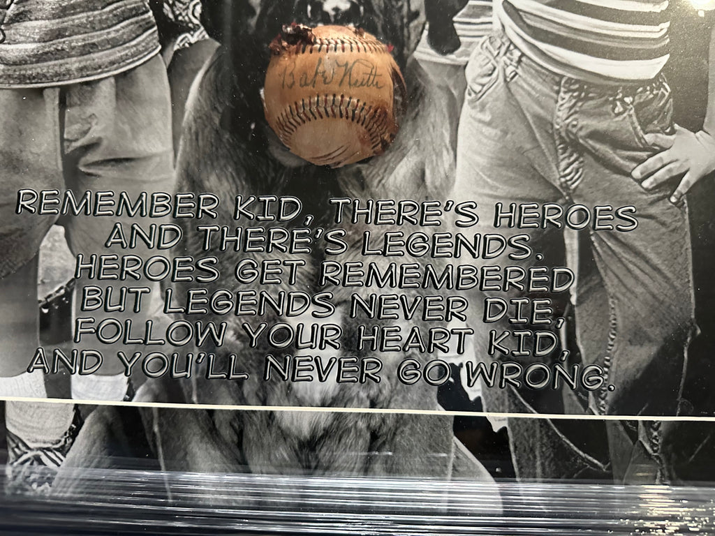 The Sandlot - Hercules (aka "The Beast") and replica Babe Ruth Chewed baseball